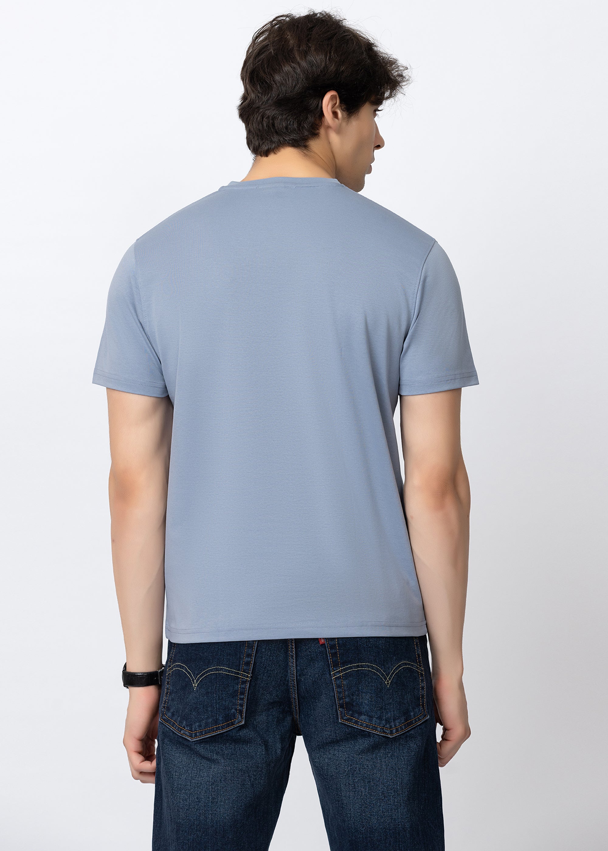 SKY COTTON RICH CREW NECK T-SHIRT