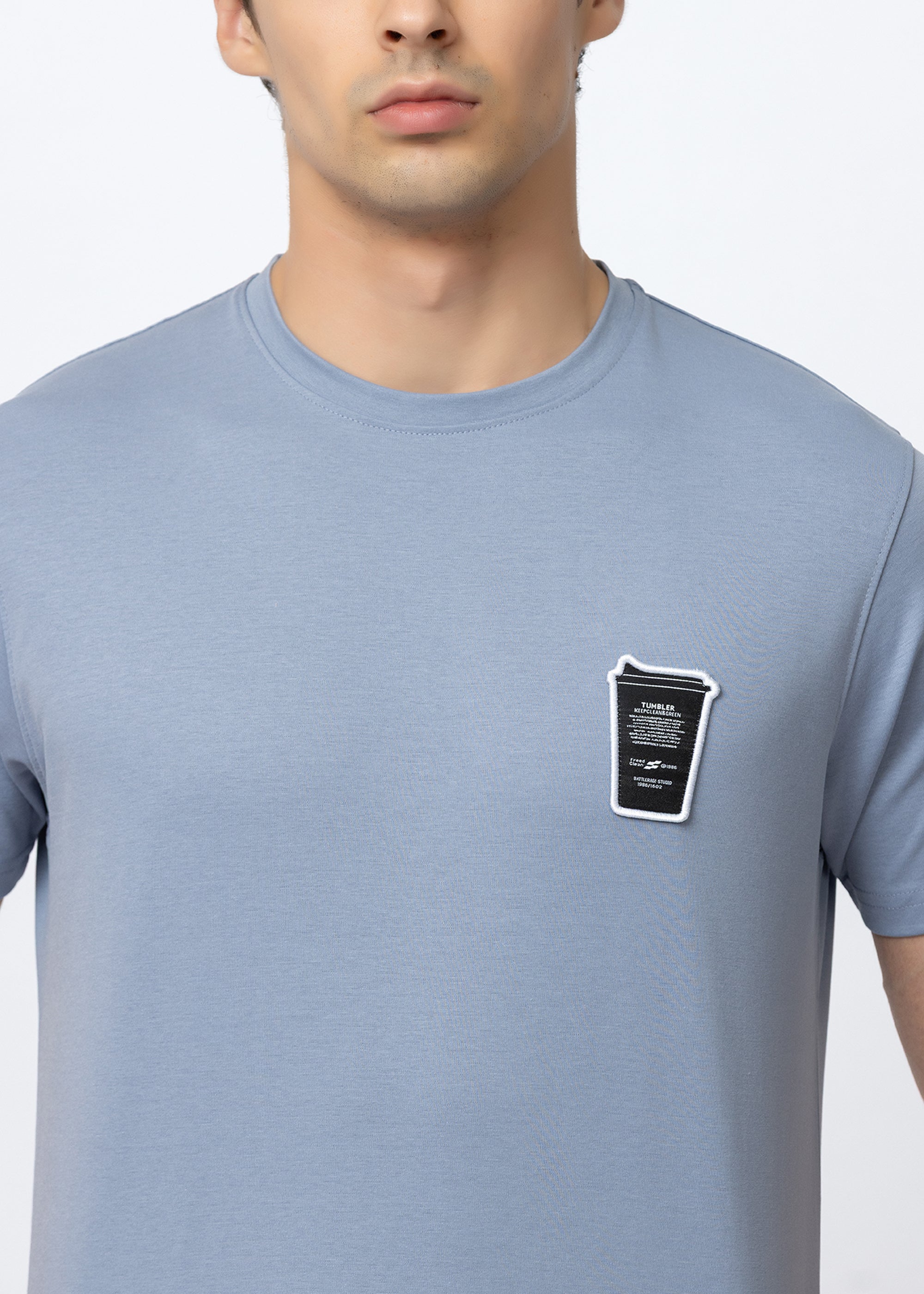 SKY COTTON RICH CREW NECK T-SHIRT