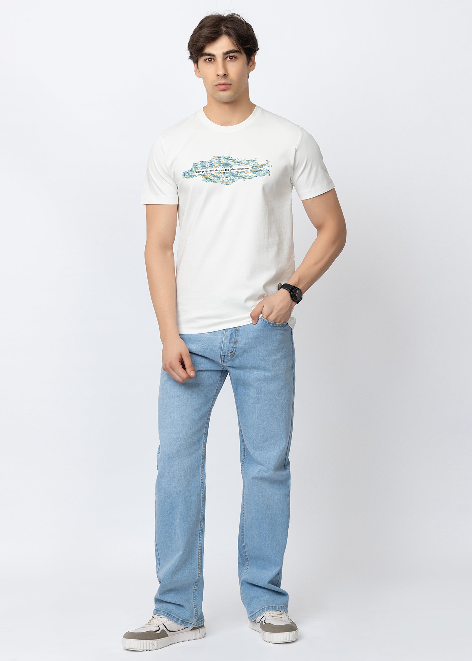 White Graphic Crew Neck T-Shirt