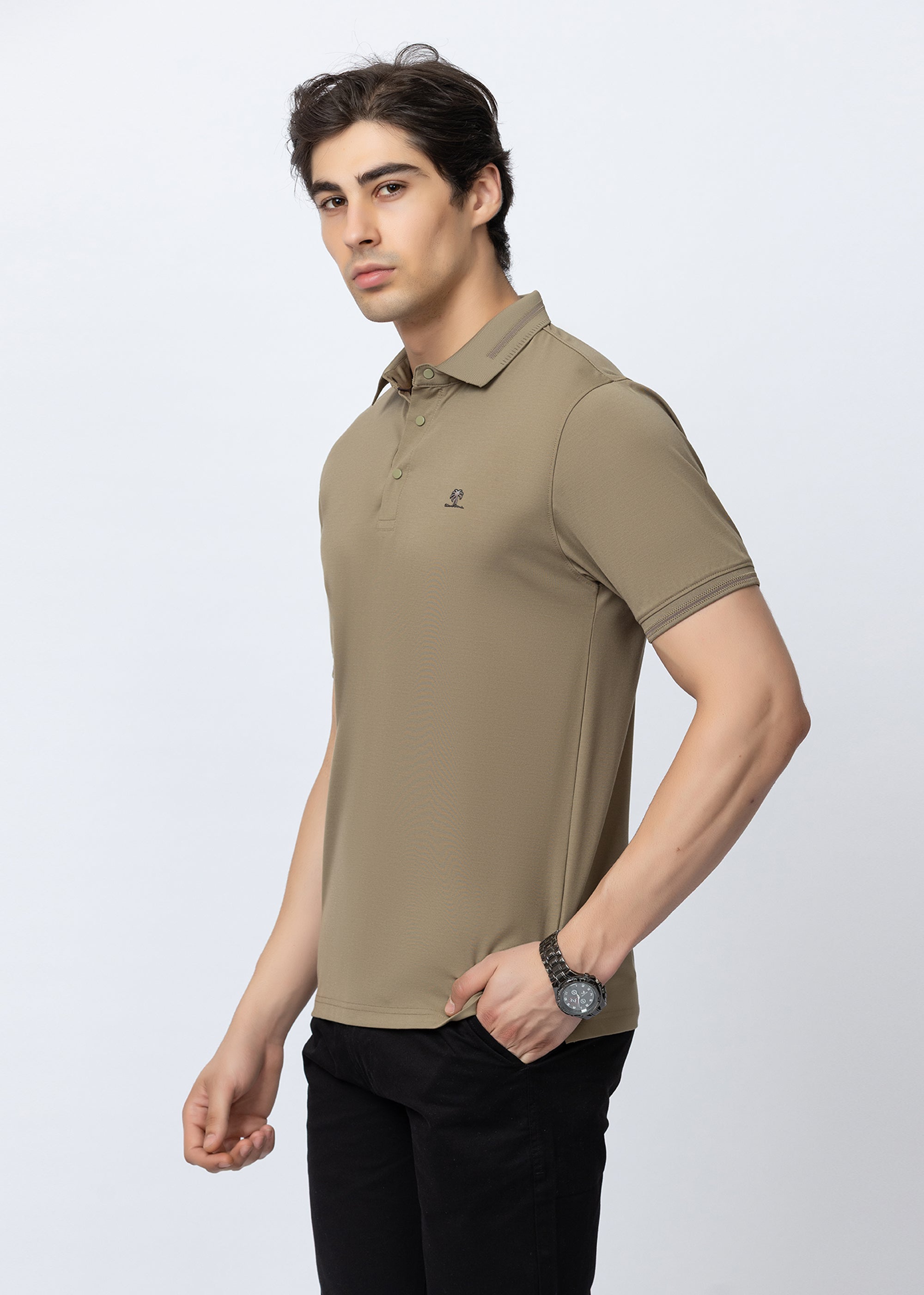 Beige Classic Polo T-Shirt