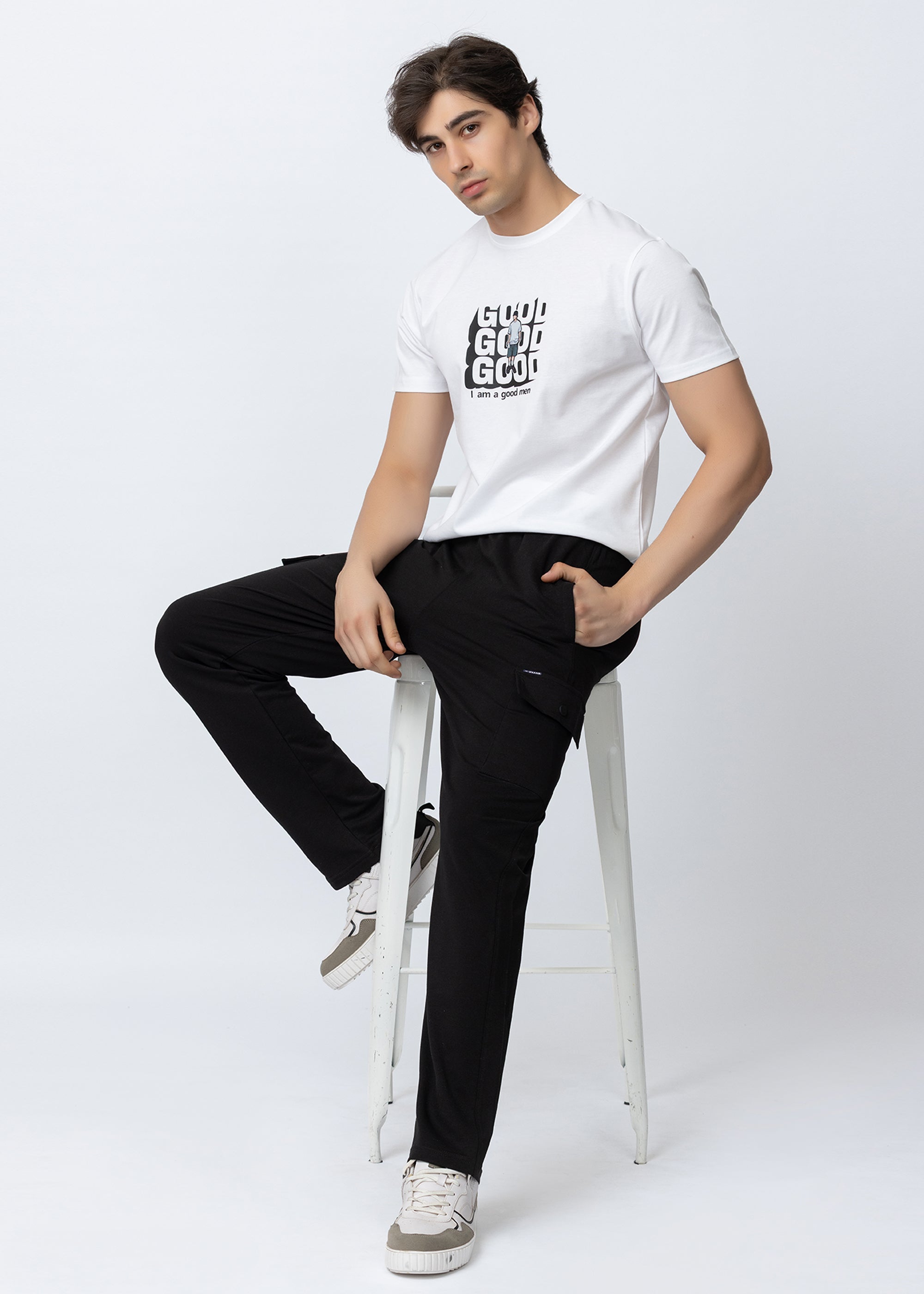 White Graphic Printed Crew Neck T-Shirt