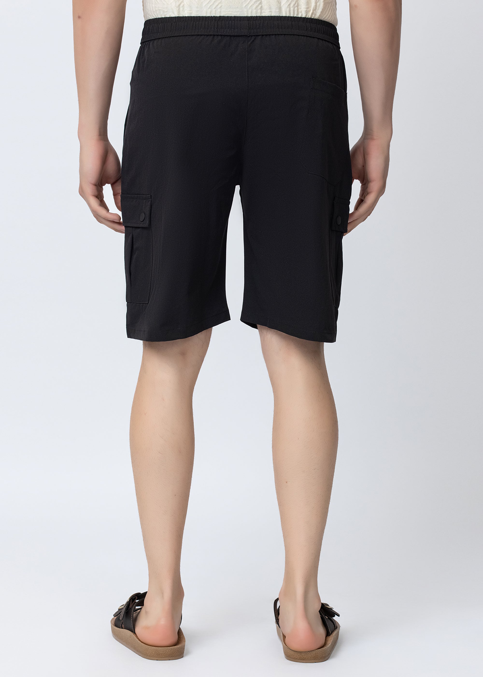 Black cotton shorts