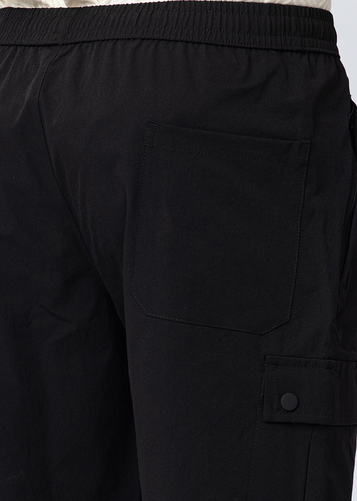 Black cotton shorts