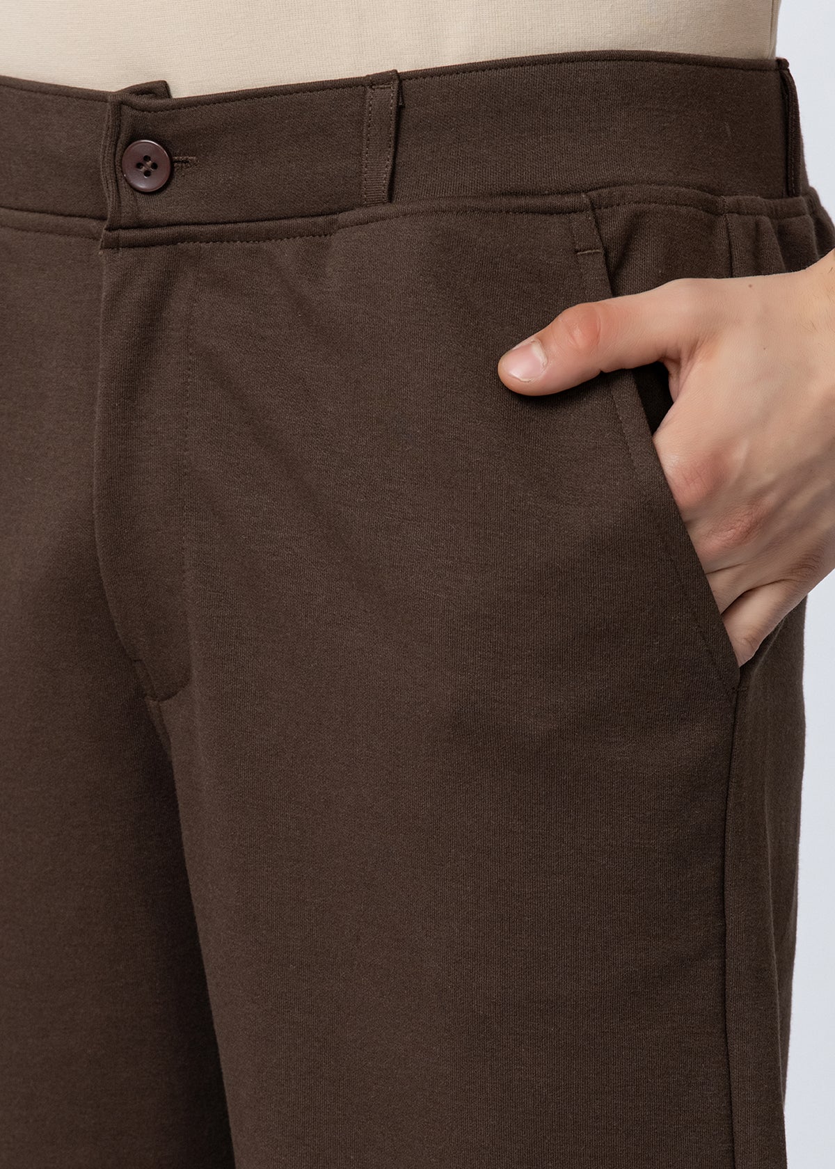 COFFEE COTTON WASHED CARGO PANT
