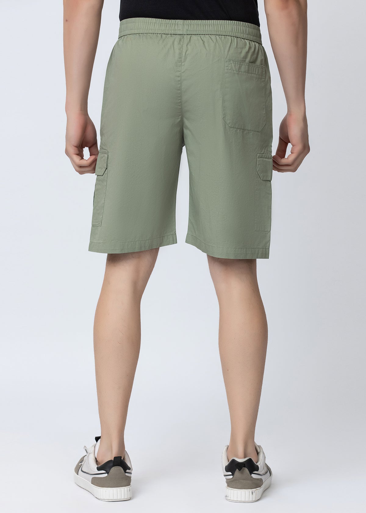 Mint Solid Utility Cargo Shorts