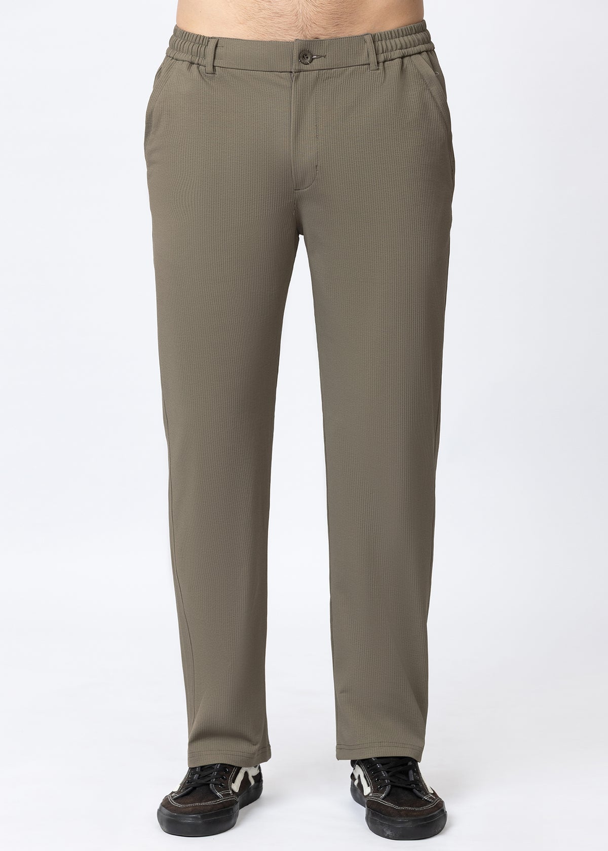 Olive Textured Cuban Collar Co-Ord Set