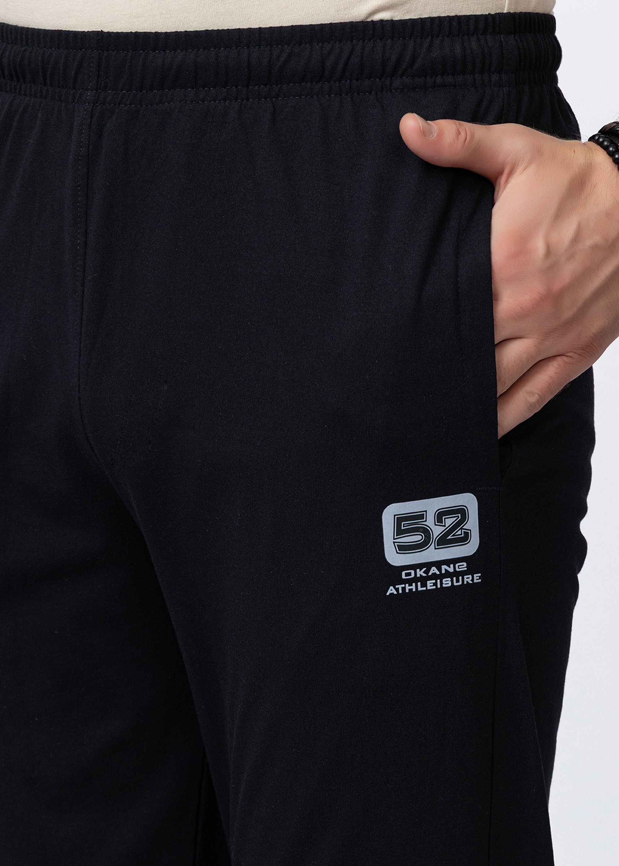 NAVY COTTON BLENDED LOUNGE PANT