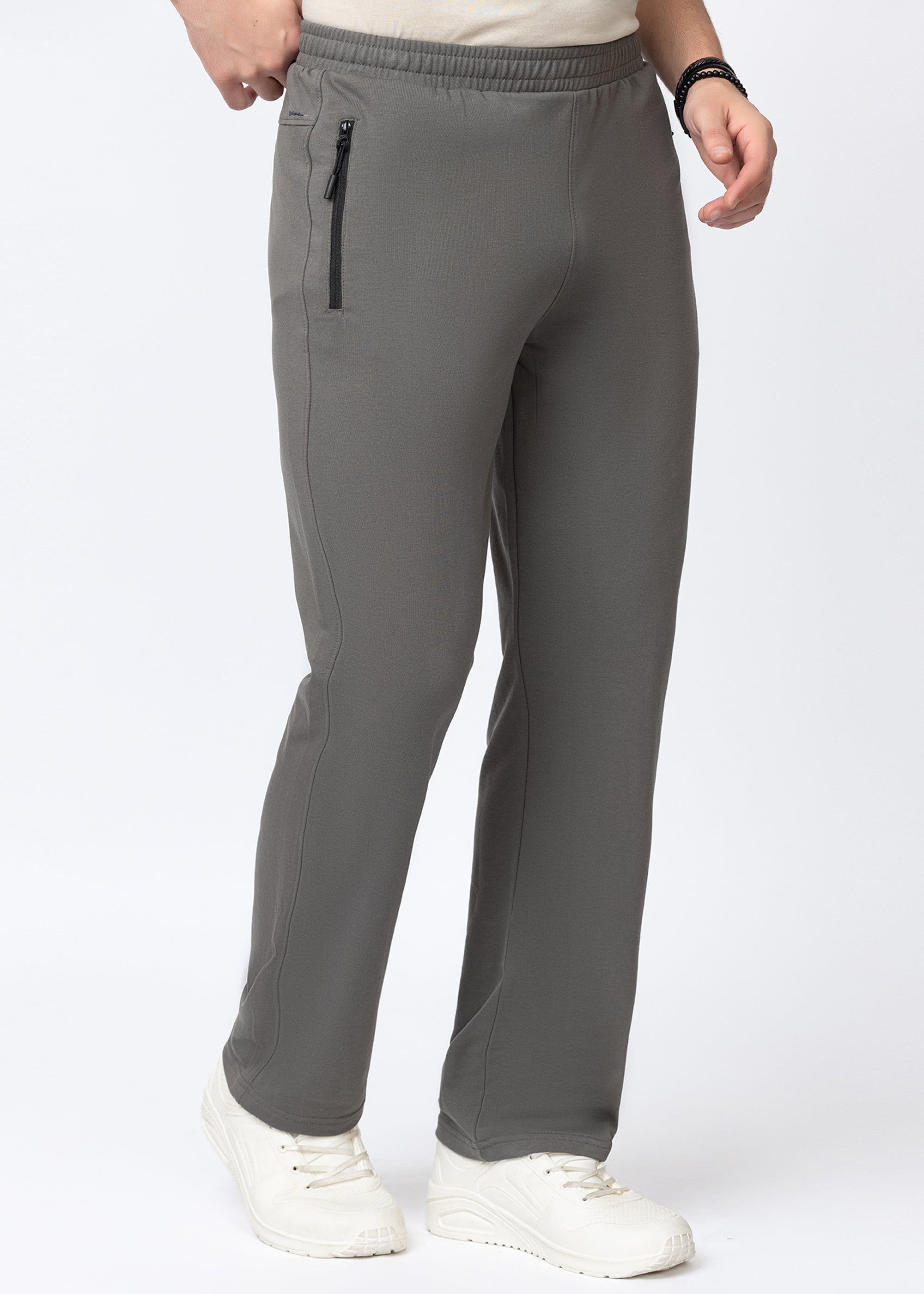 GREY COTTON BLENDED LOUNGE PANT