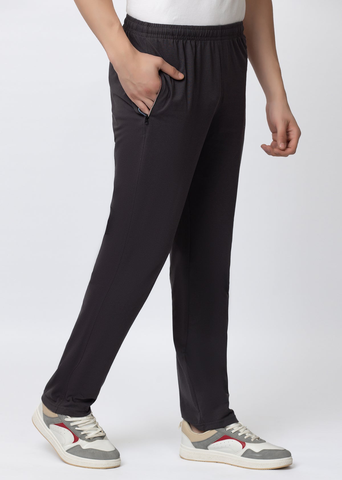D.GREY COTTON BLENDED LOUNGE PANT