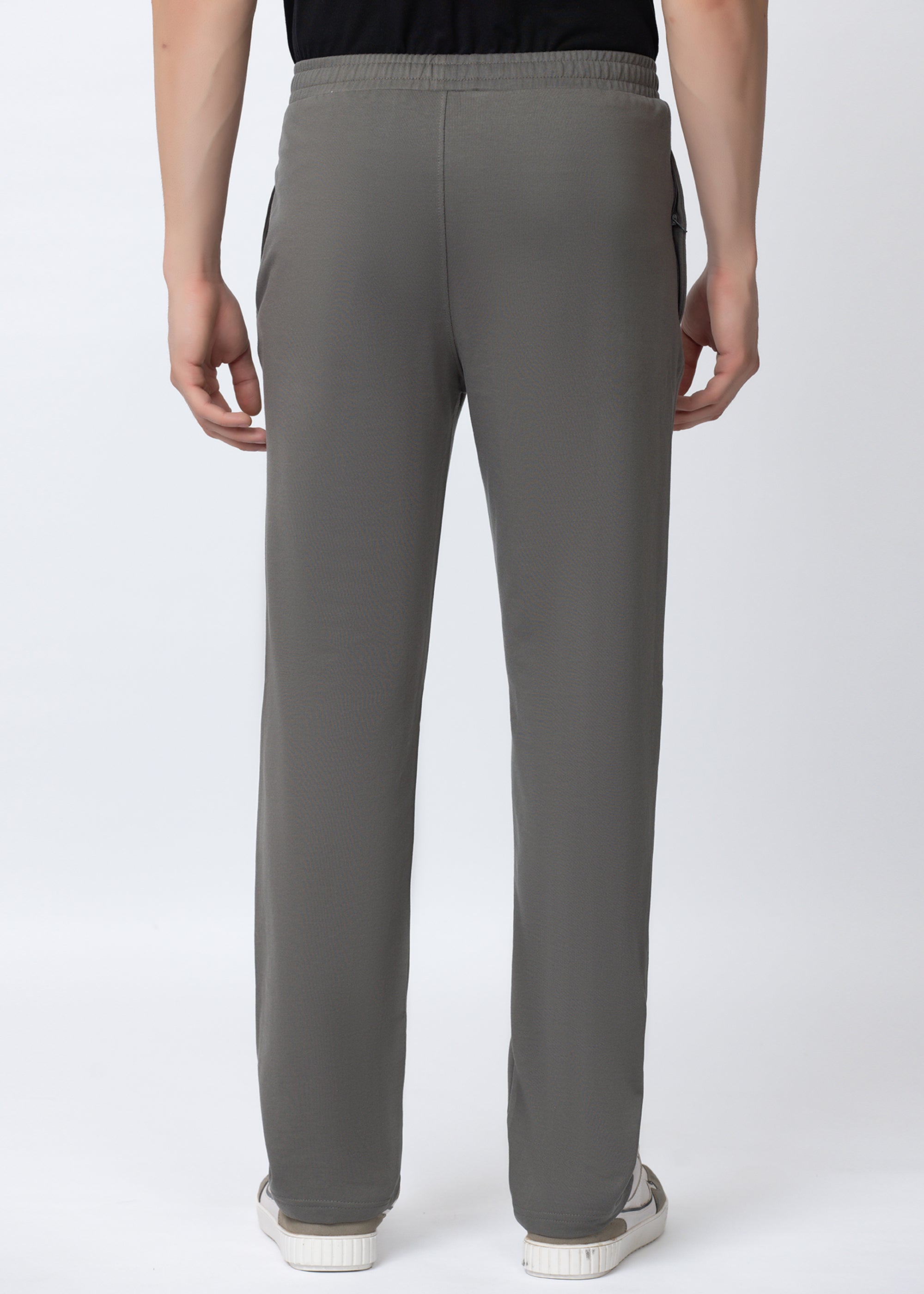 GREY COTTON BLENDED LOUNGE PANT