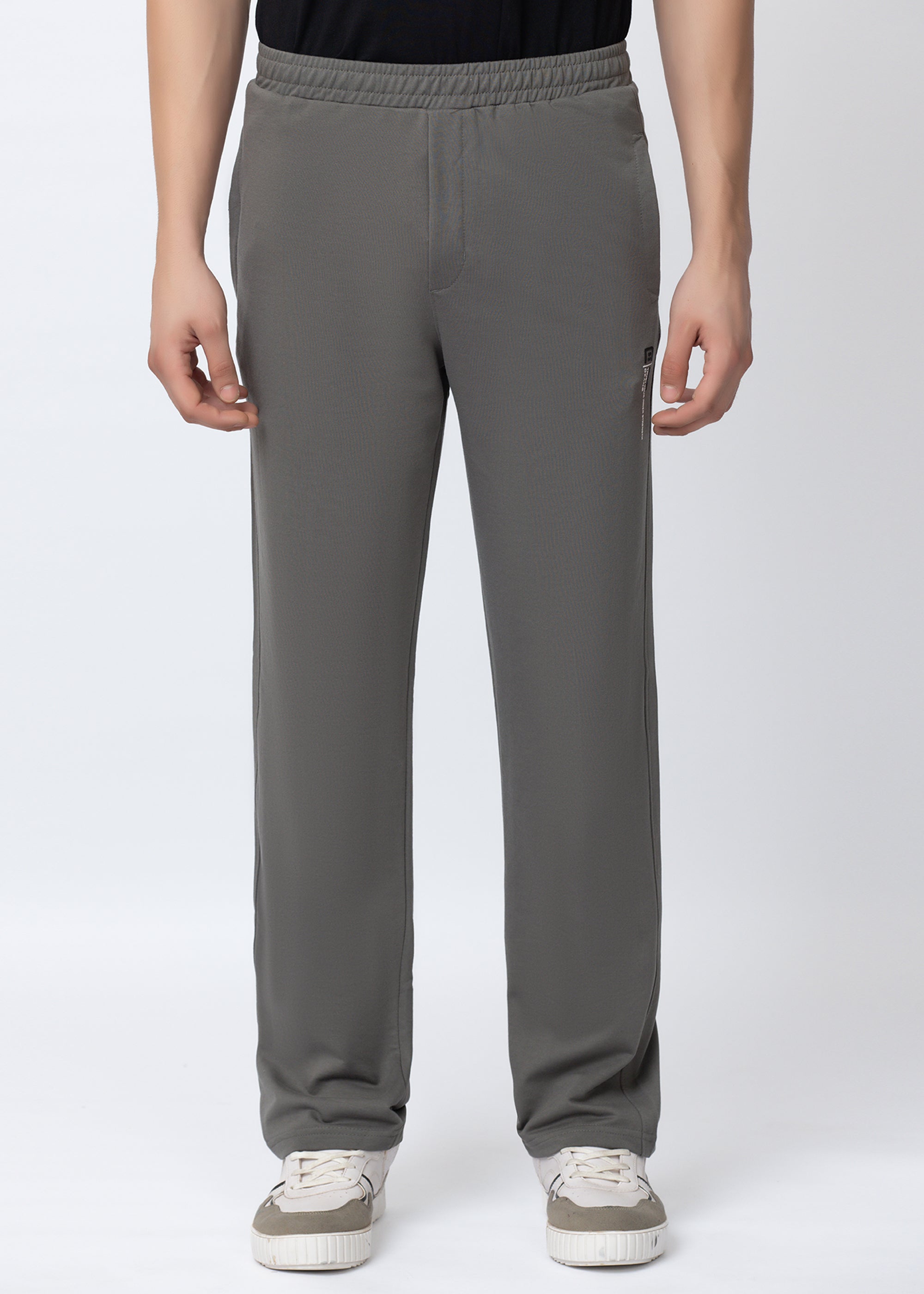 GREY COTTON BLENDED LOUNGE PANT