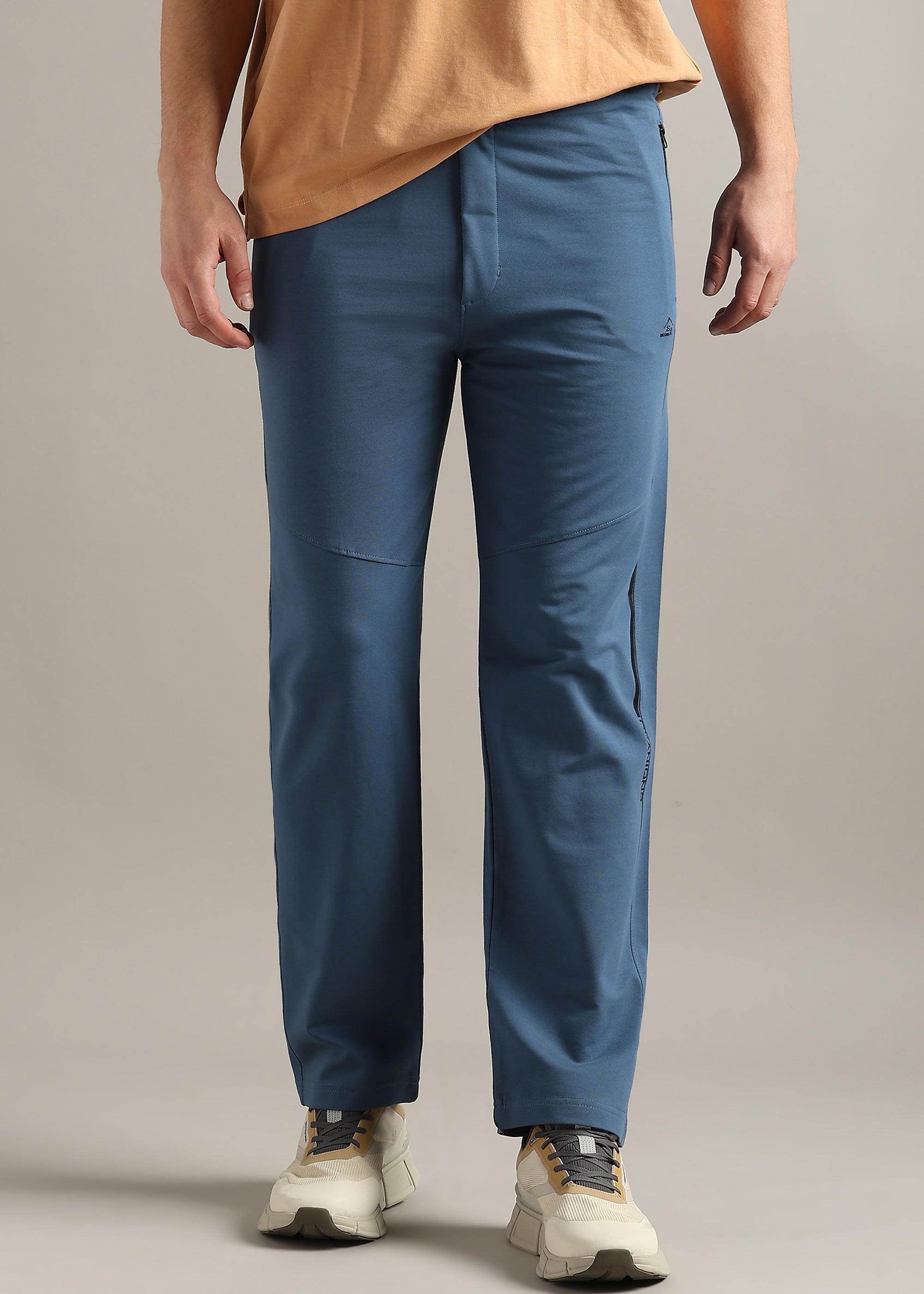 AIRFORCE SOLID COTTON BLENDED ATHLEISURE PANT