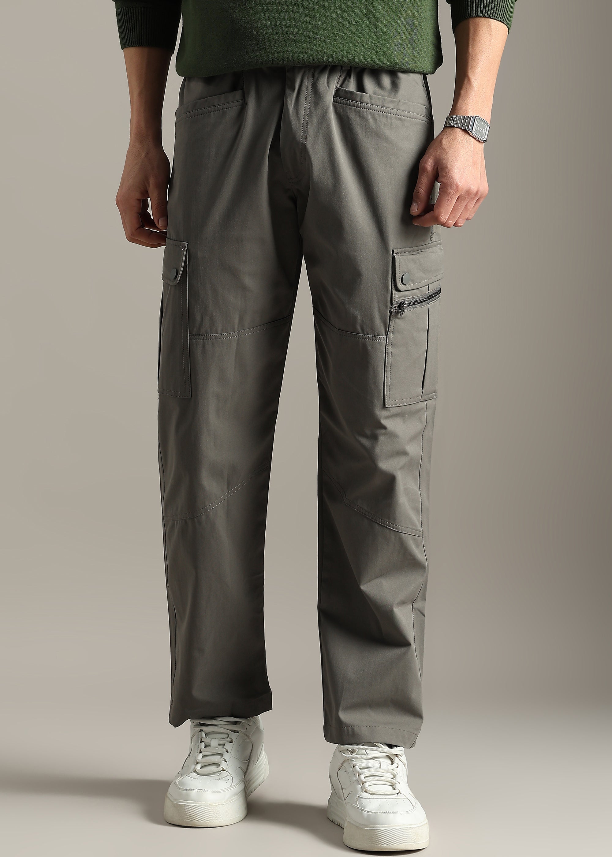 MOUSE NYLON BLENDED ELASTANE CARGO PANT