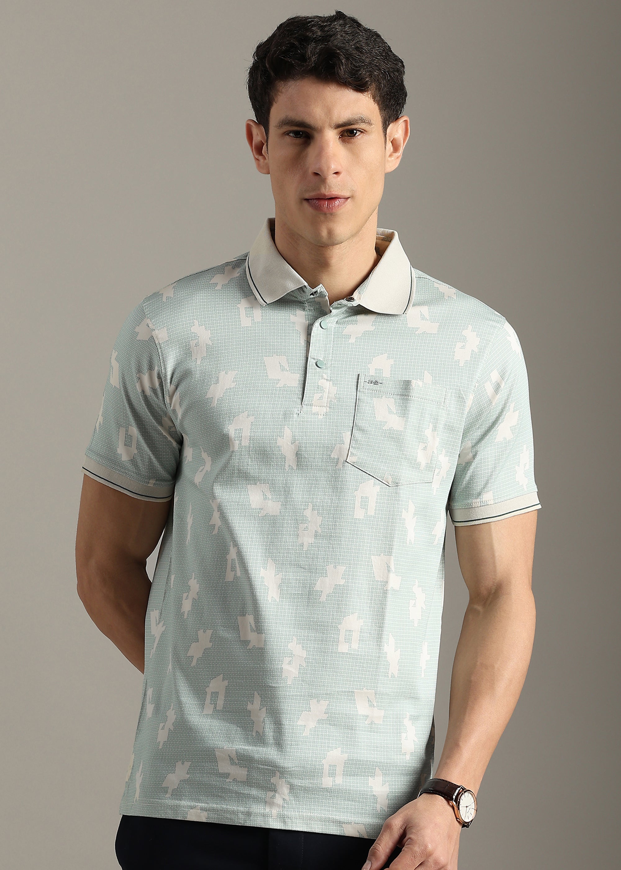 GREEN PREMIUM COTTON ELASTANE POLO SHIRT