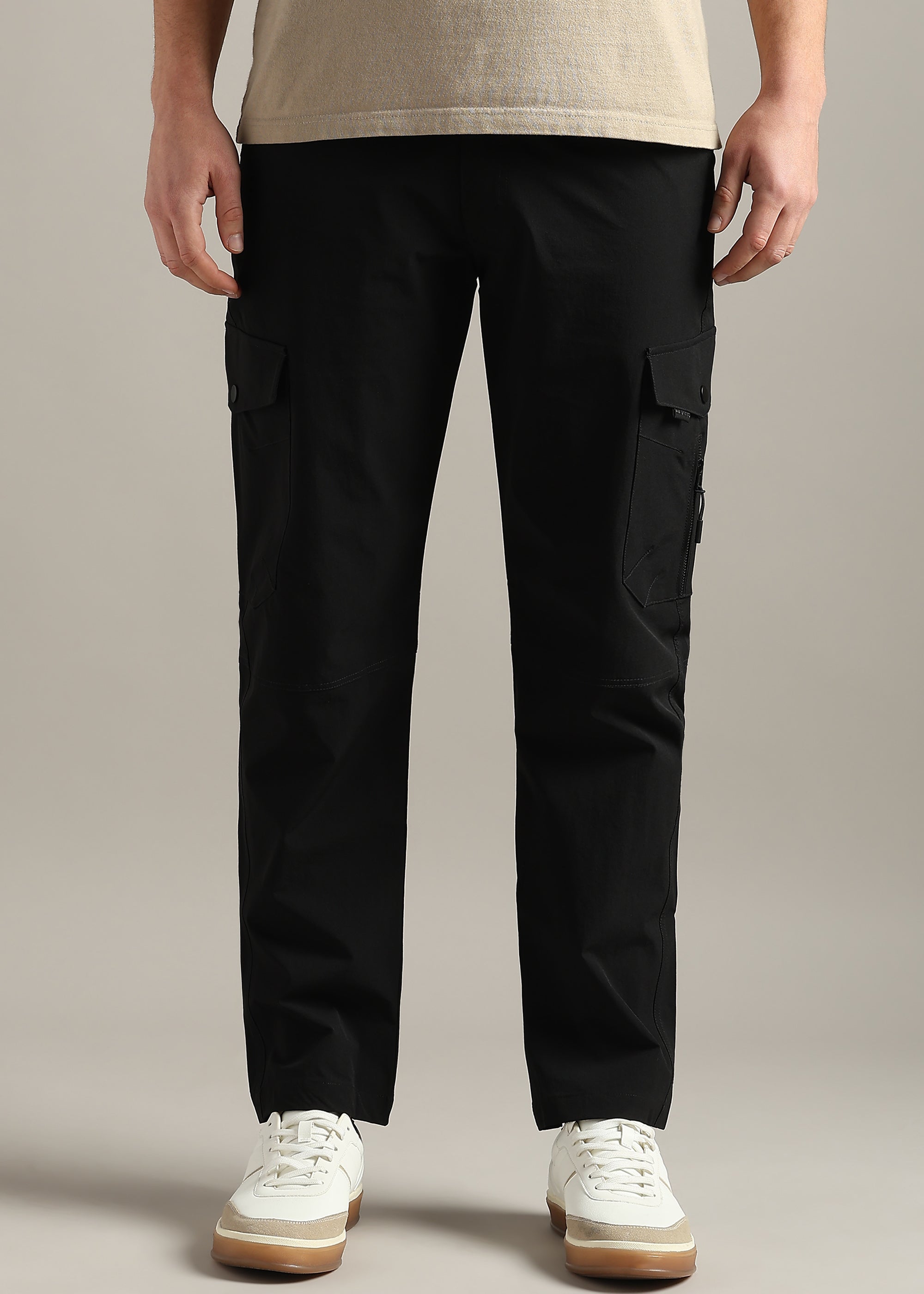BLACK PREMIUM NYLON BLENDED CARGO PANT