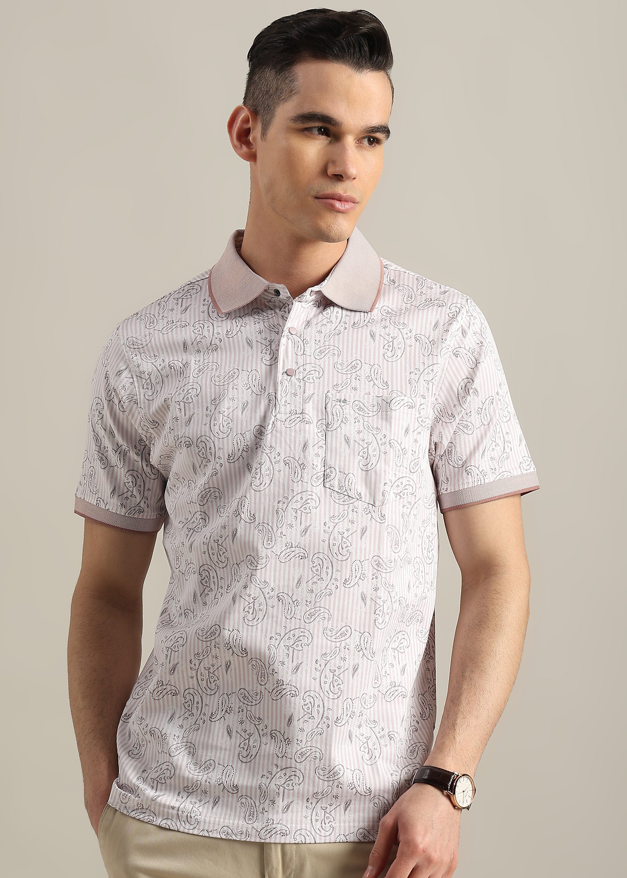 PINK PREMIUM COTTON ELASTANE POLO SHIRT