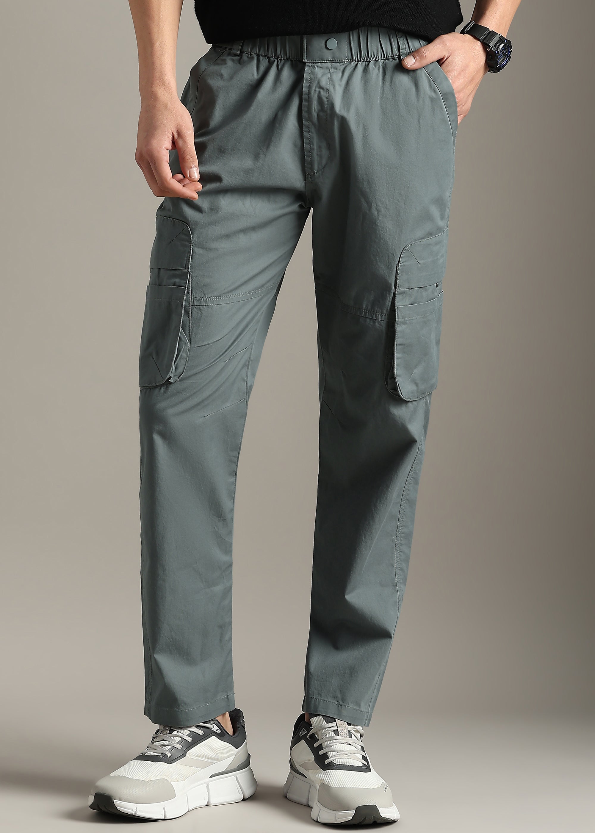 OLIVE PREMIUM COTTON WASHED CARGO PANT
