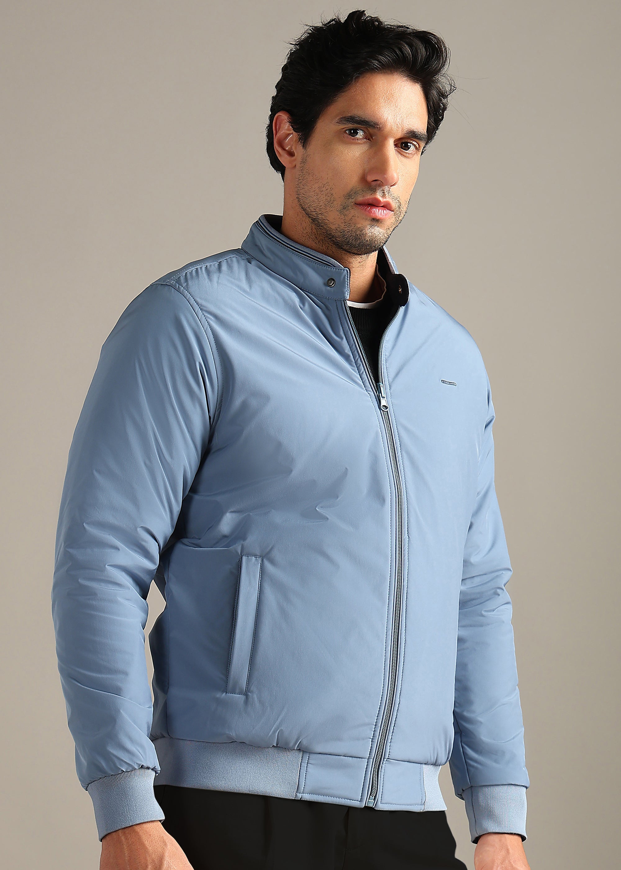 SKY SOLID NYLON REVERSIBLE WITH SWEAT SHIRT INSIDE