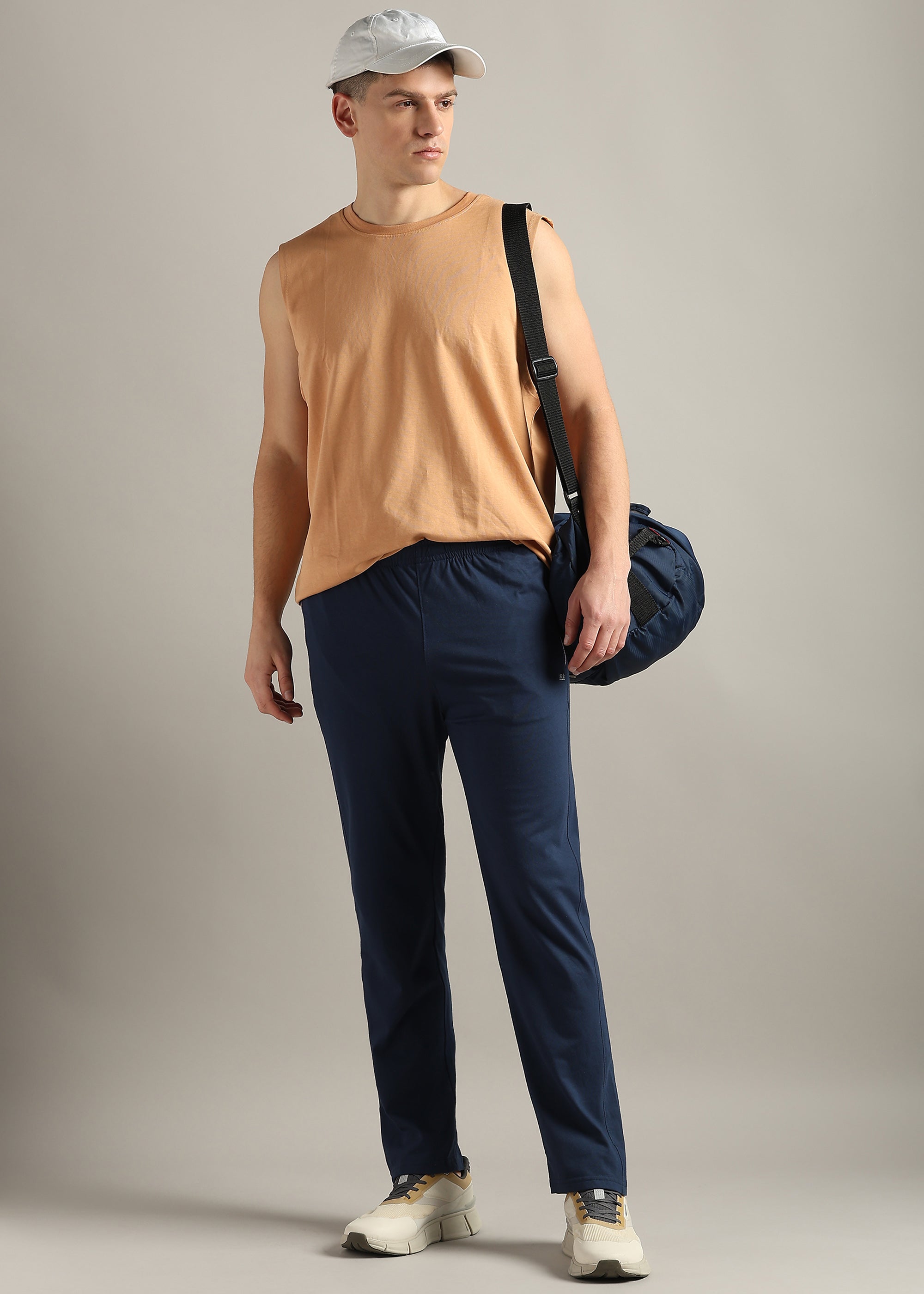 DENIM SOLID COTTON BLENDED LOUNGE PANT