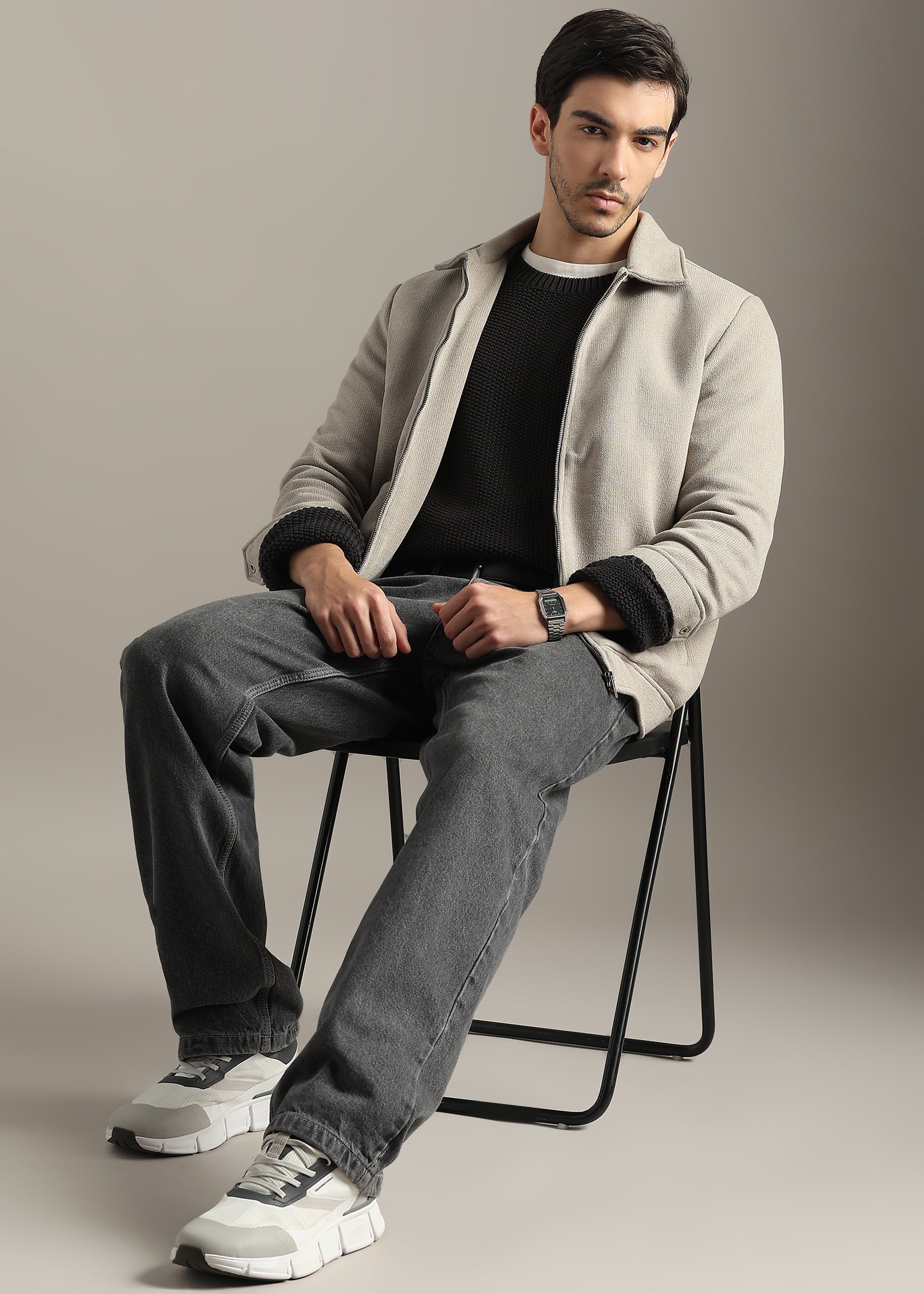 FAWN STRUCTURED BLOUSON FULL SLEEVE JACKET