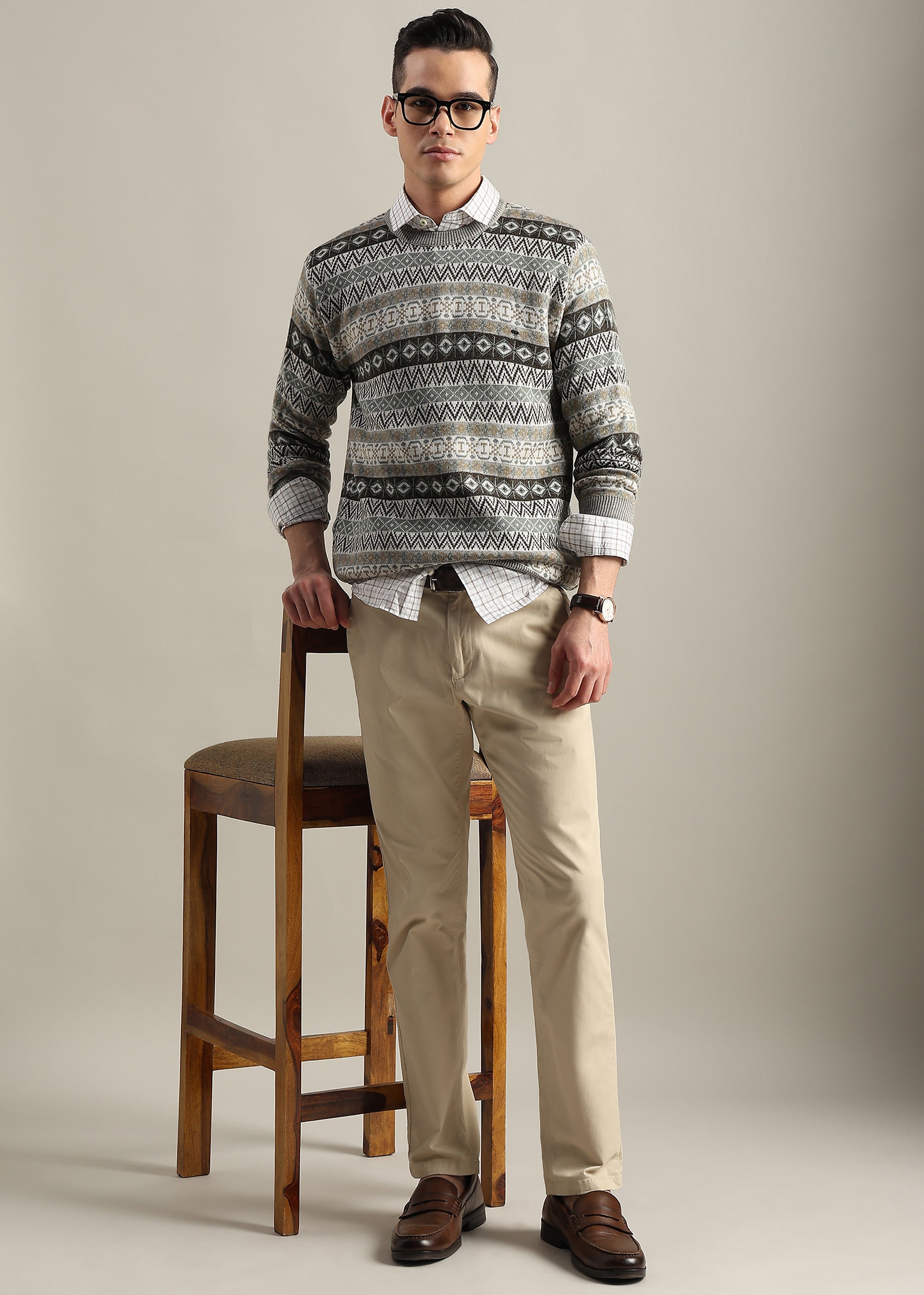 MOUSE STRUCTURED CREW NECK SWEATER