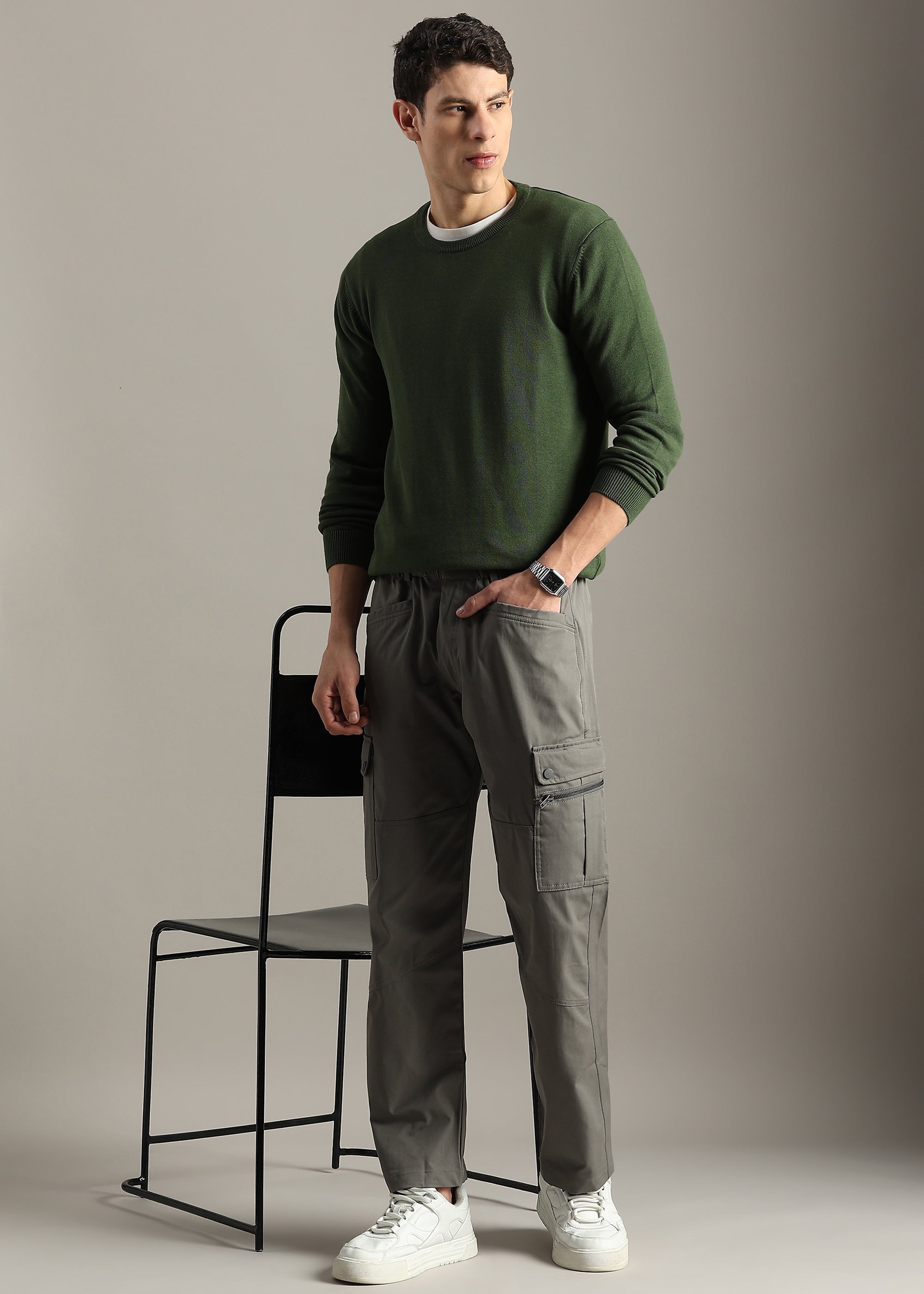 MOUSE NYLON BLENDED ELASTANE CARGO PANT