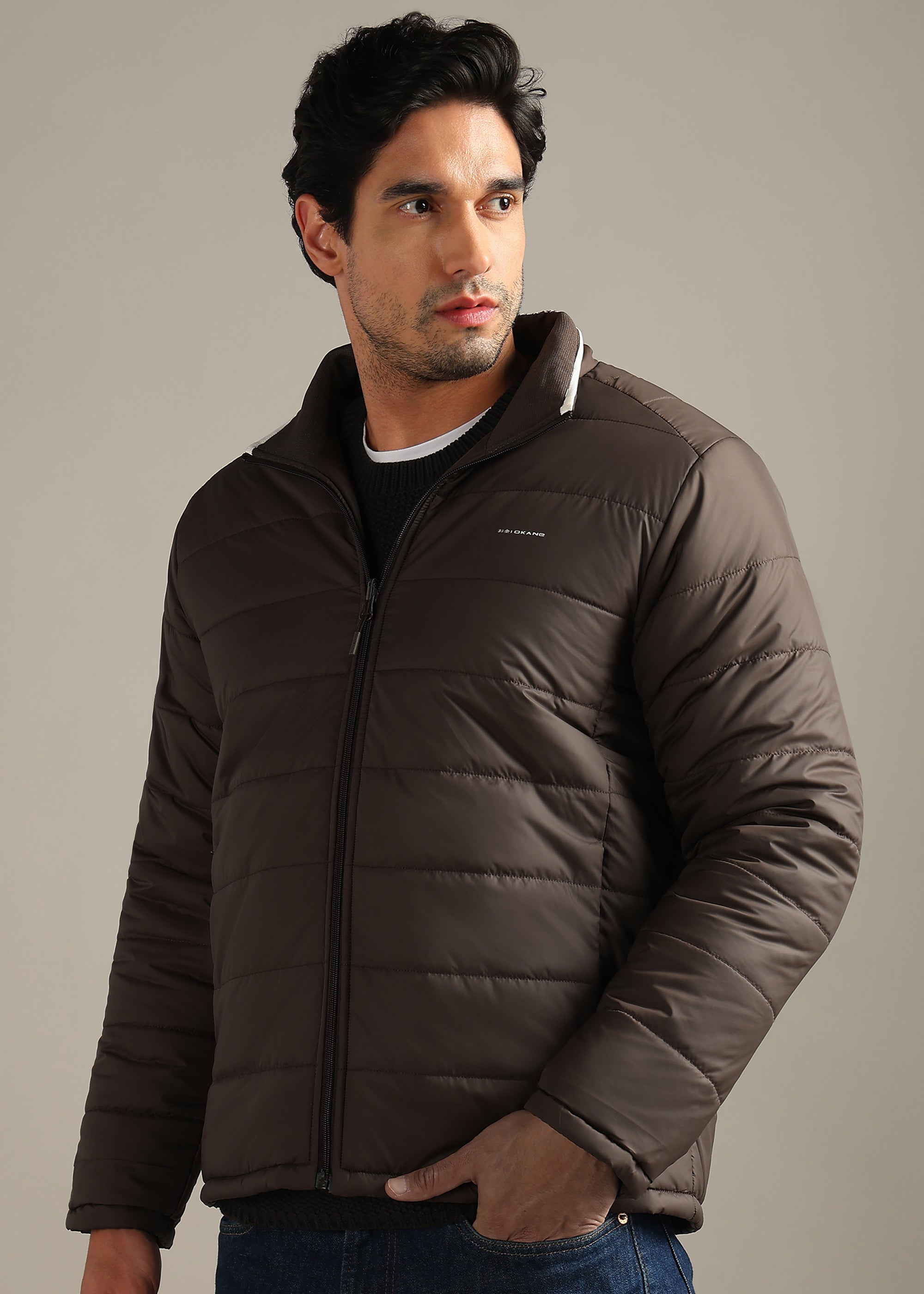 COFFEE SOLID REVERSIBLE SUPER SOFT POLYFILL