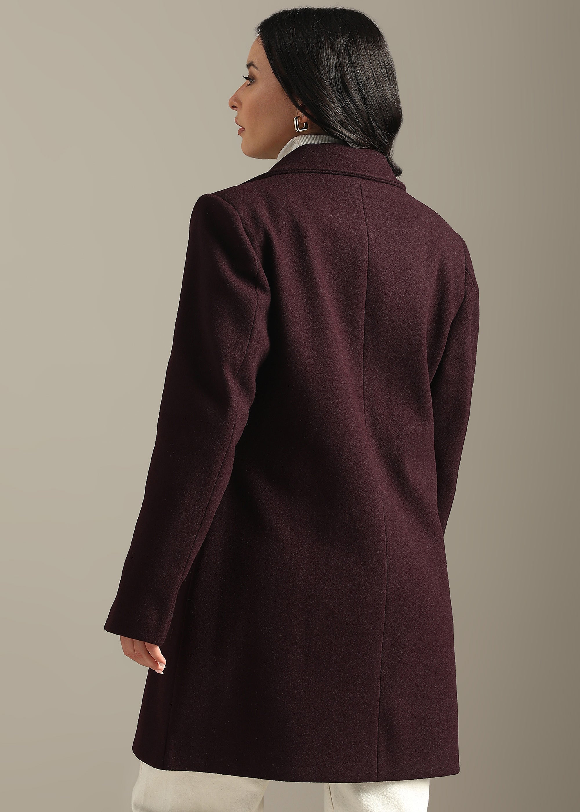 WINE SOLID WINTER ESSENTIAL COAT