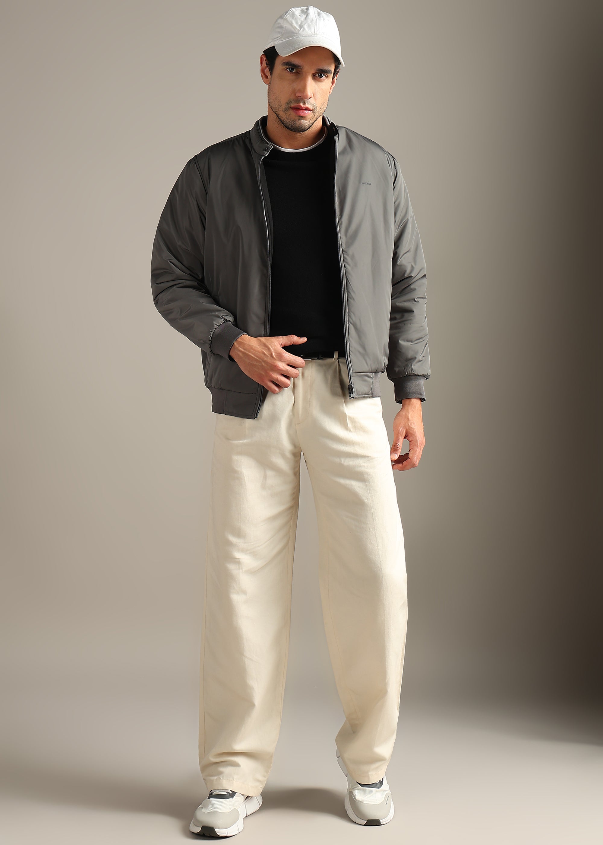 GREY SOLID REVERSIBLE WITH SWEAT SHIRT INSIDE