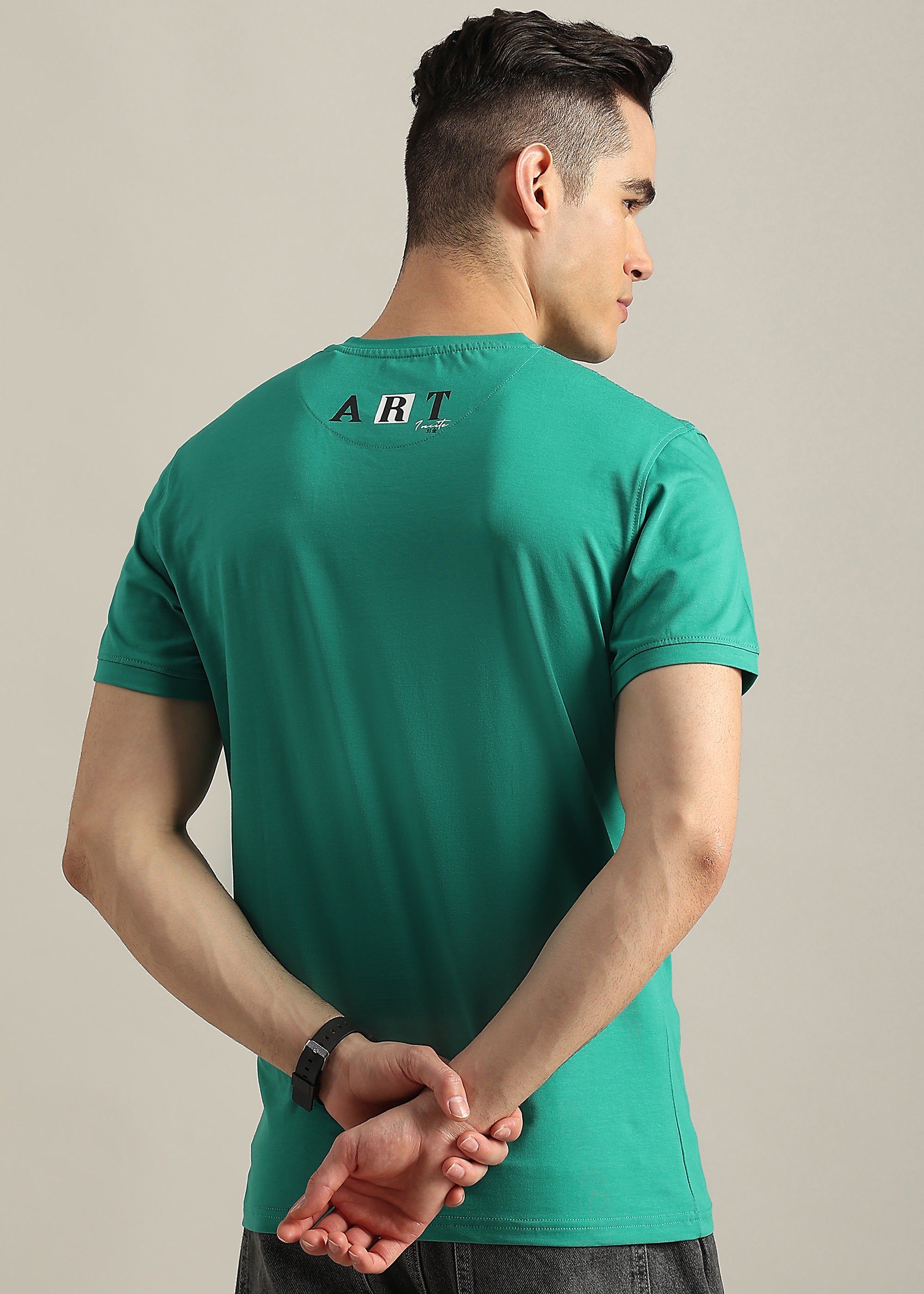 GREEN PREMIUM COTTON ELASTEN T-SHIRT
