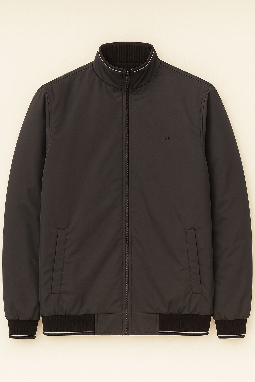 PLUS SIZE COFFEE REVERSIBLE MID WEIGHT JACKET