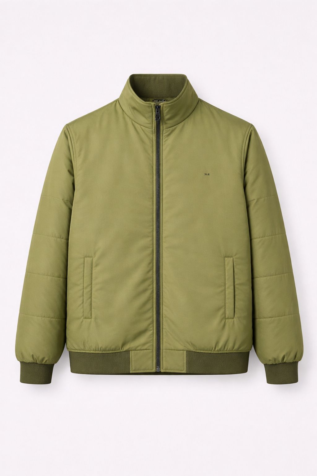 PLUS SIZE OLIVE PREMIUM HARRINGTON NYLON JACKET