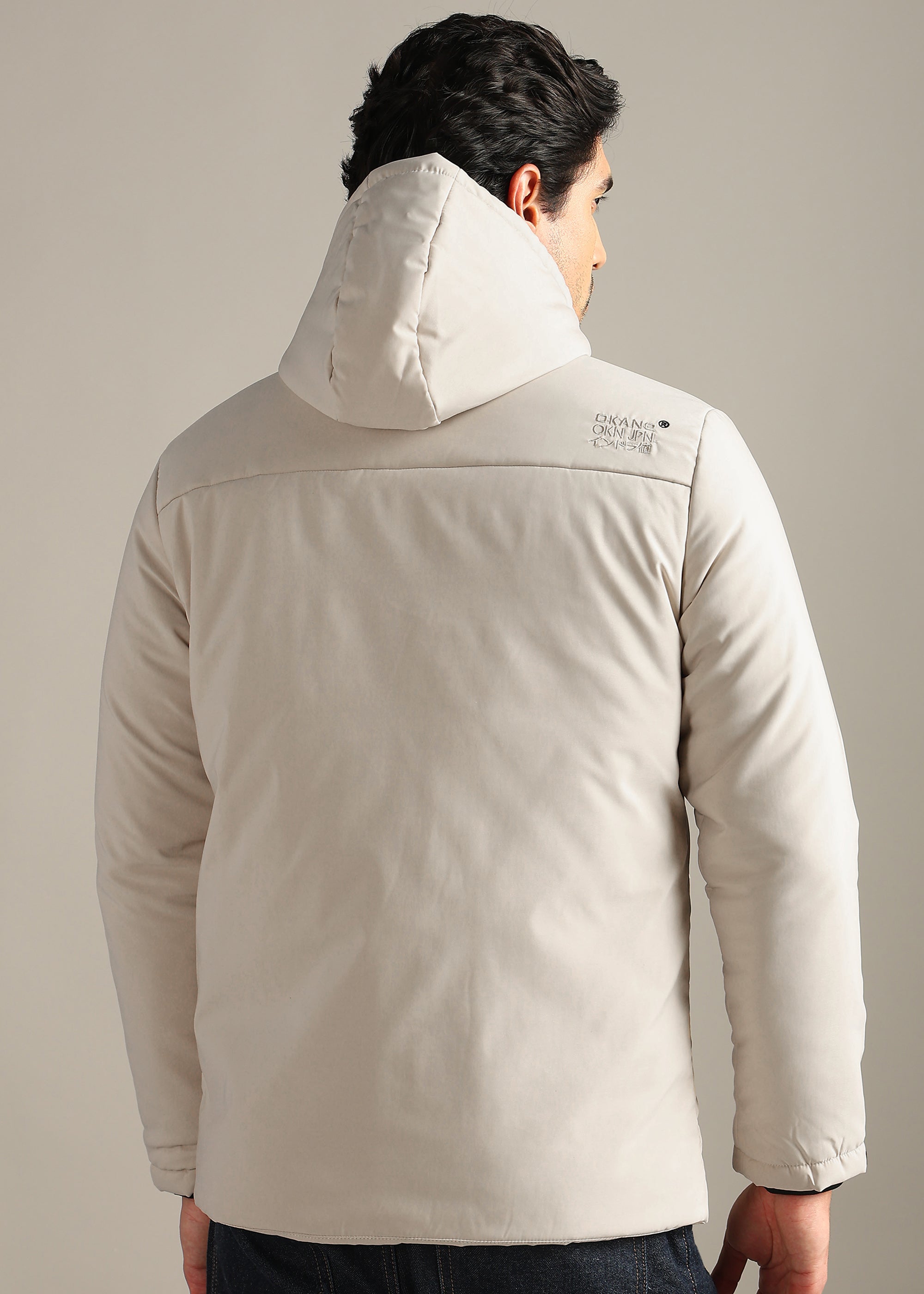 FAWN SOLID POLYESTER SKY FULL SLEEVE JACKET