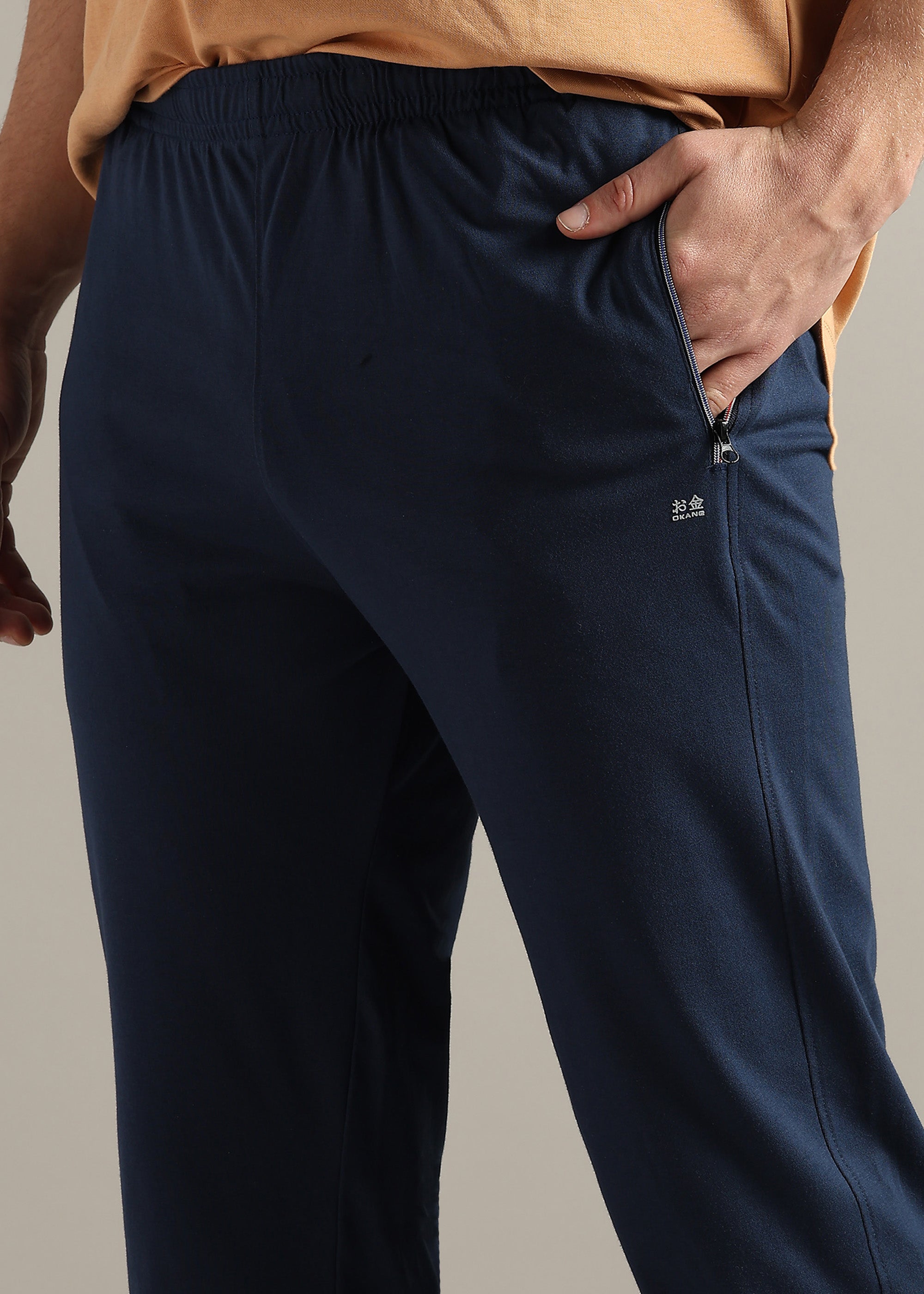 DENIM SOLID COTTON BLENDED LOUNGE PANT