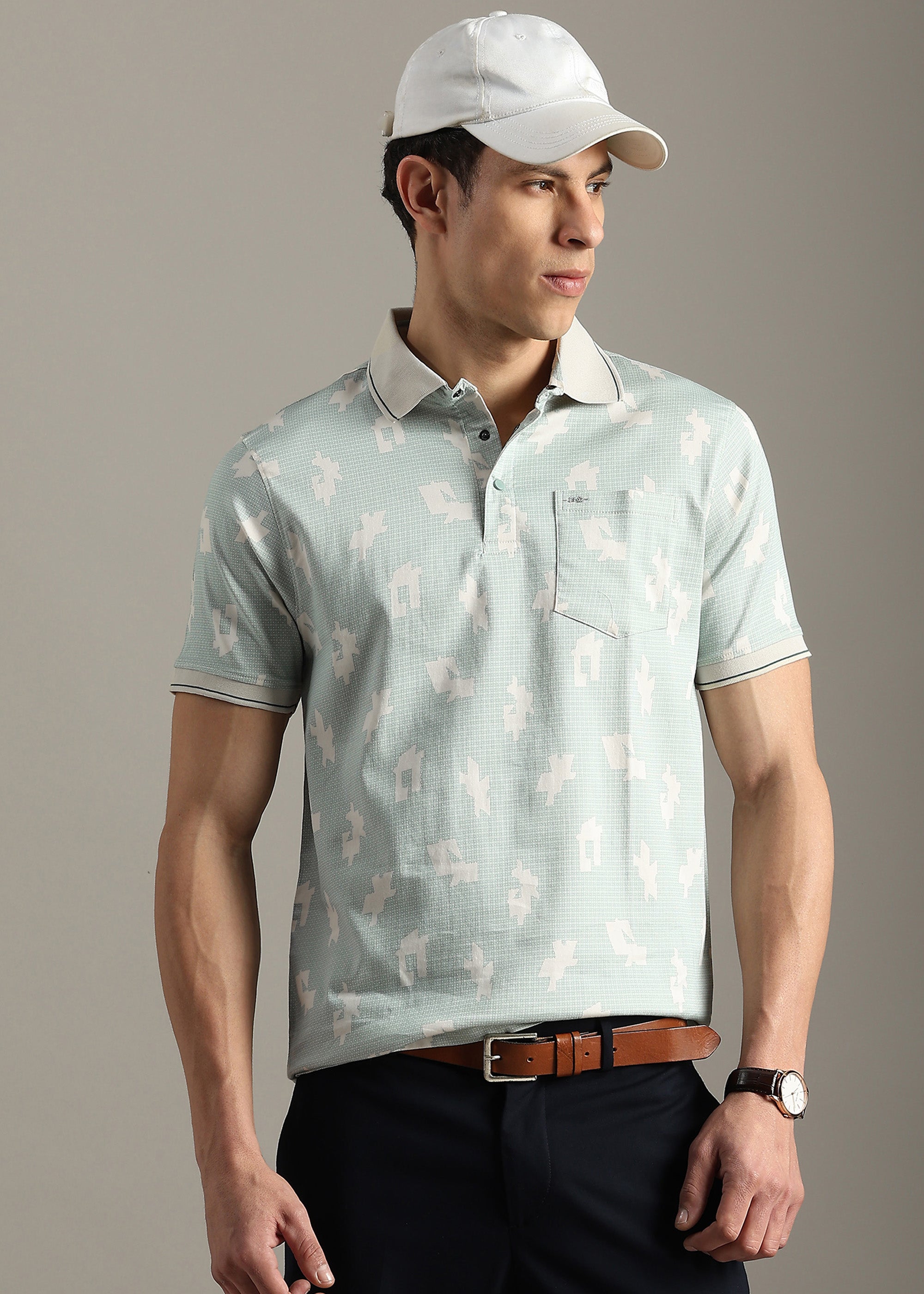 GREEN PREMIUM COTTON ELASTANE POLO SHIRT