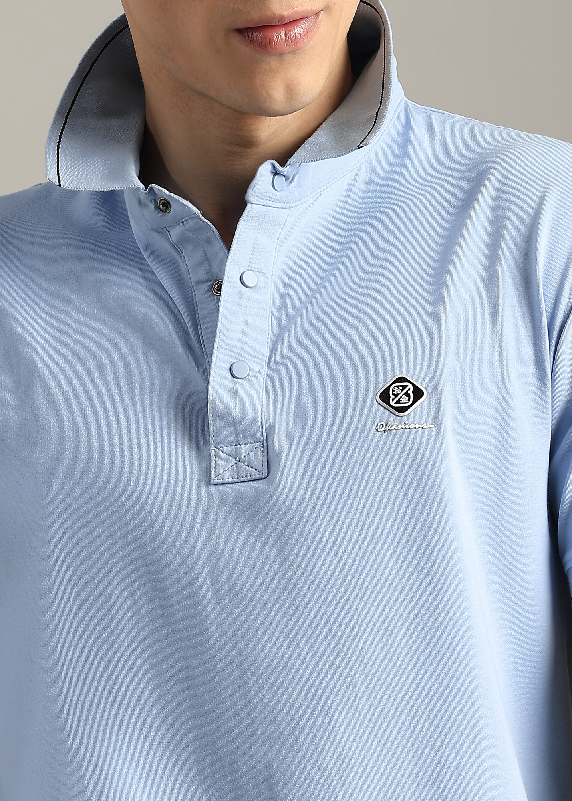 SKY SOLID COTTON ELASTANE POLO TEE