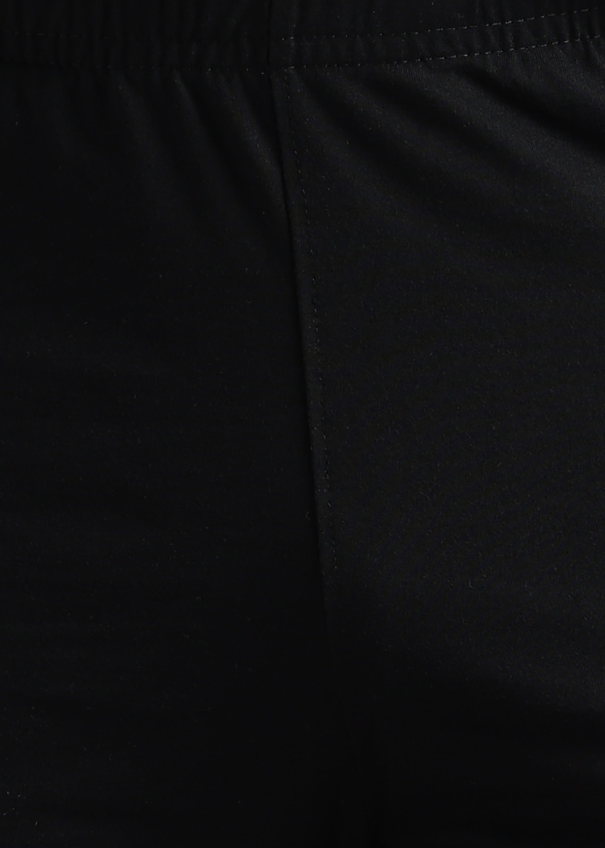 BLACK SOLID COTTON BLENDED LOUNGE PANT