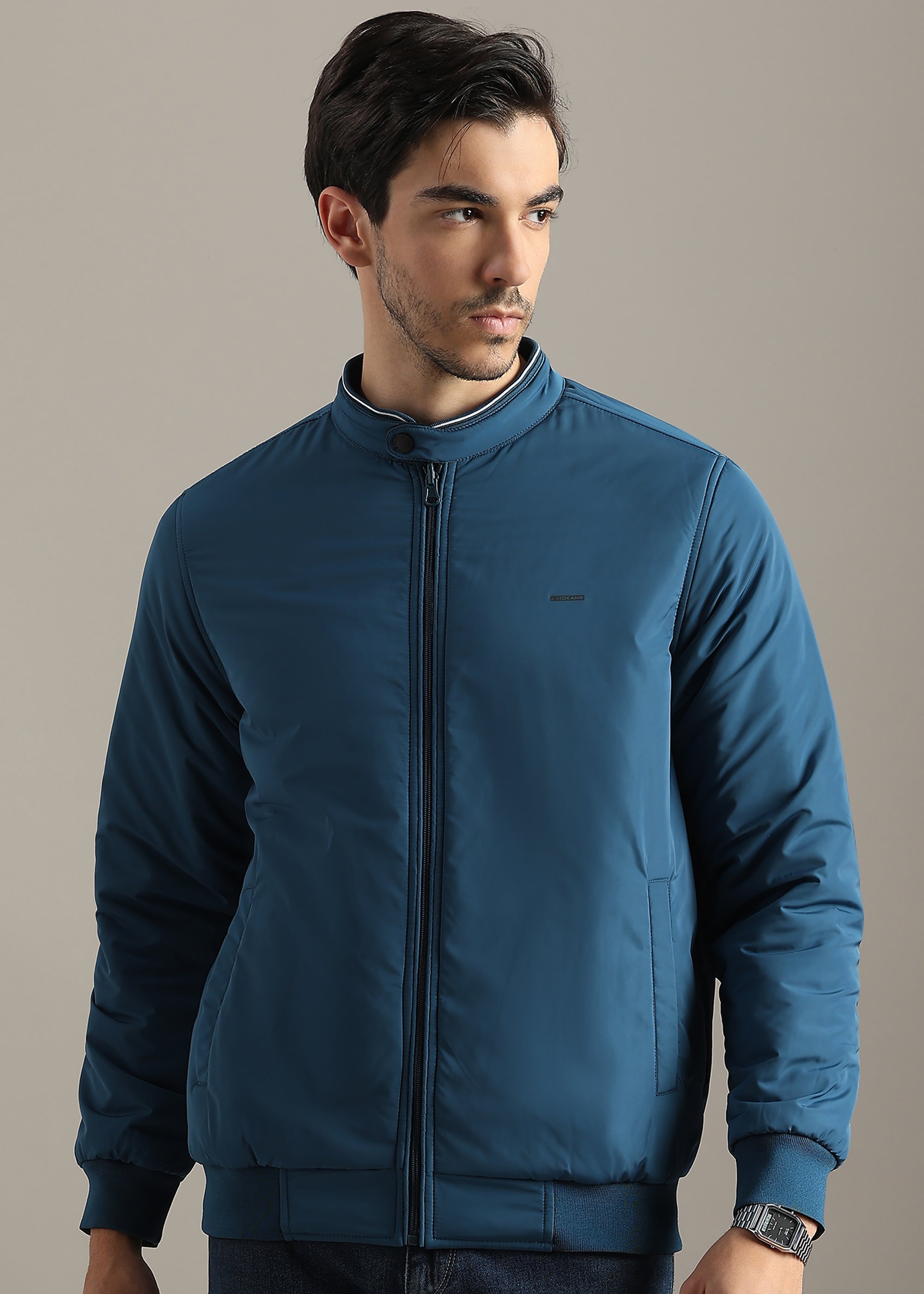 DENIM SOLID REVERSIBLE WITH SWEAT SHIRT INSIDE