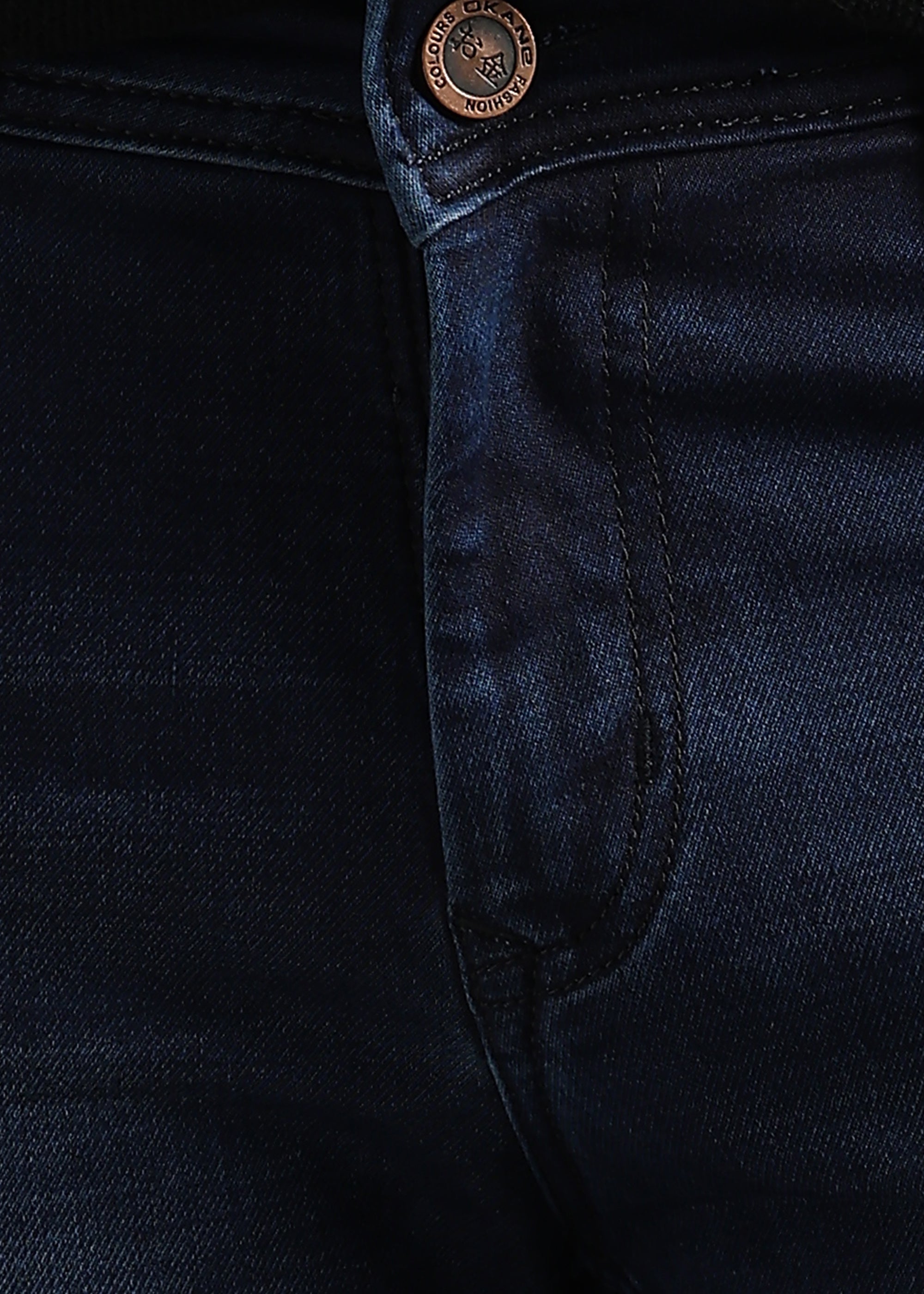 Navy Straight Fit Mid Rise Light Fade Jeans