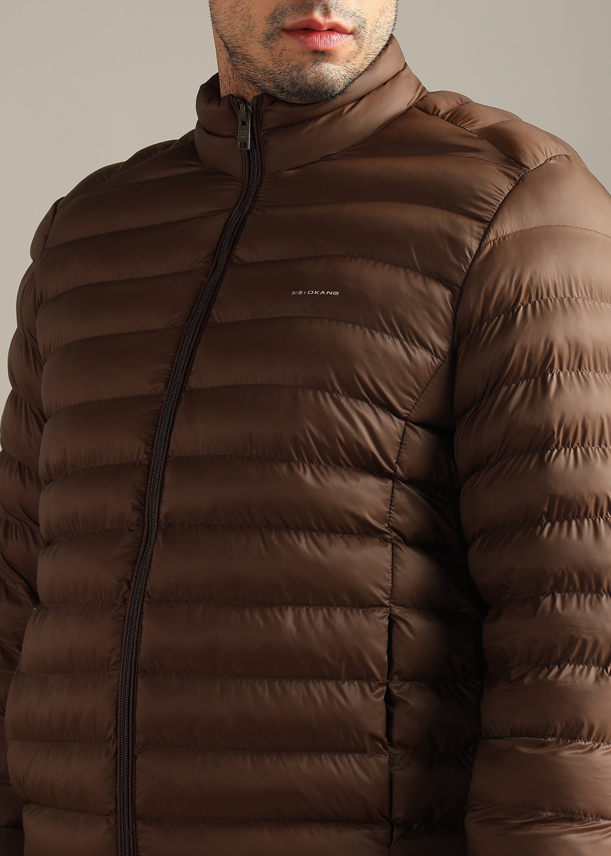 COFFEE WEIGHT LESS WARMTH+PORTABLE FULL SLEEVE JACKET