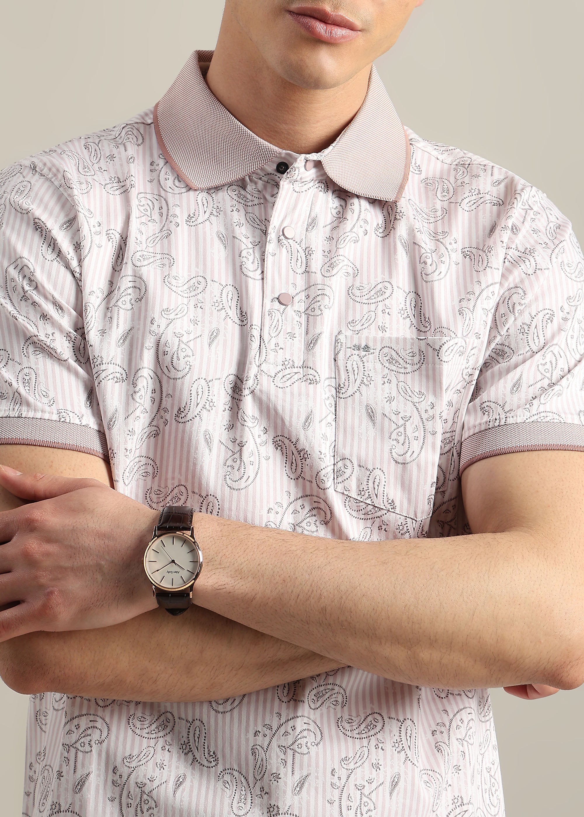 PINK PREMIUM COTTON ELASTANE POLO SHIRT