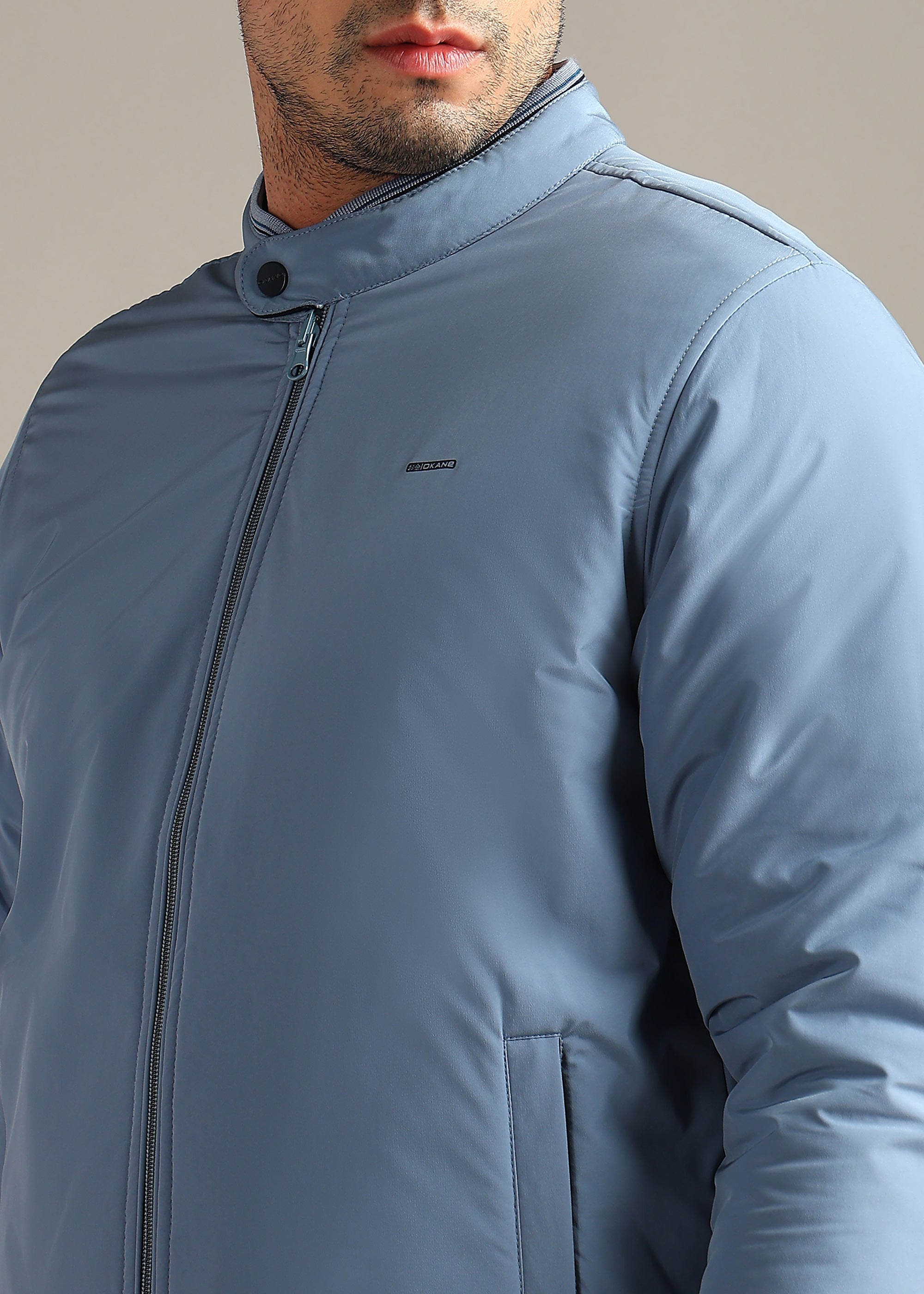 SKY SOLID NYLON REVERSIBLE WITH SWEAT SHIRT INSIDE