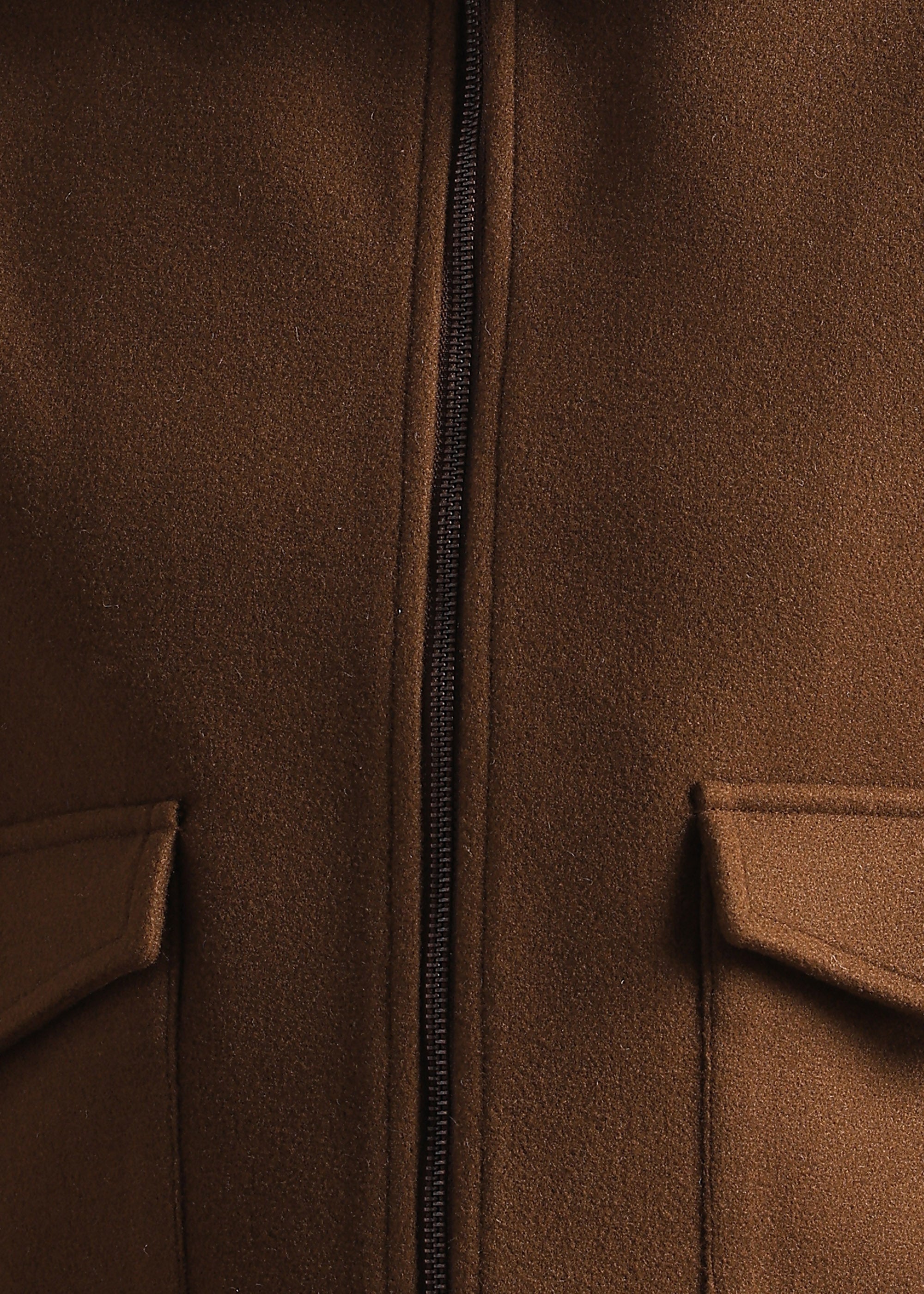 COFFEE DETACHABLE FUR BLOUSON COAT