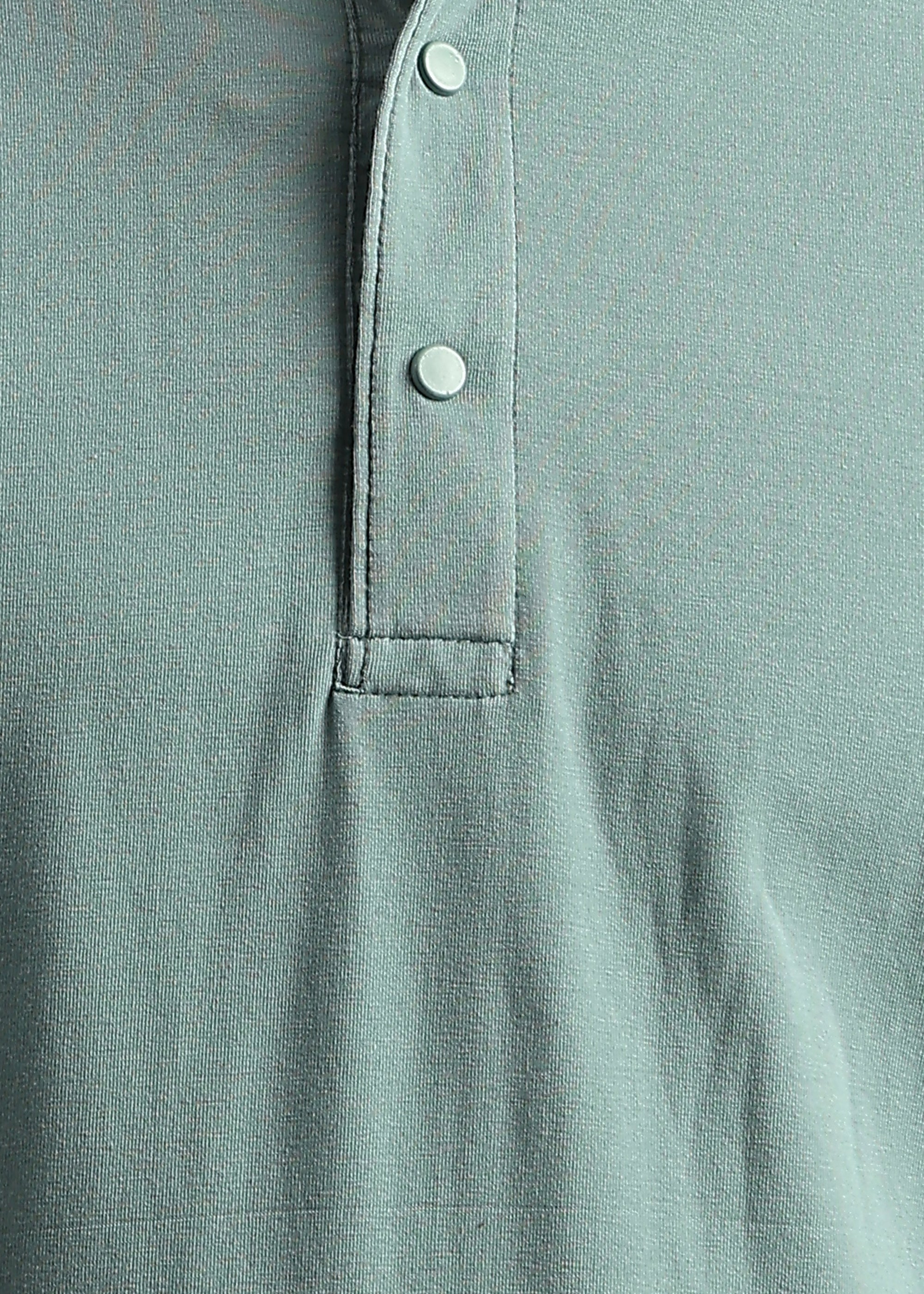 GREEN SOLID COTTON ELASTANE POLO TEE