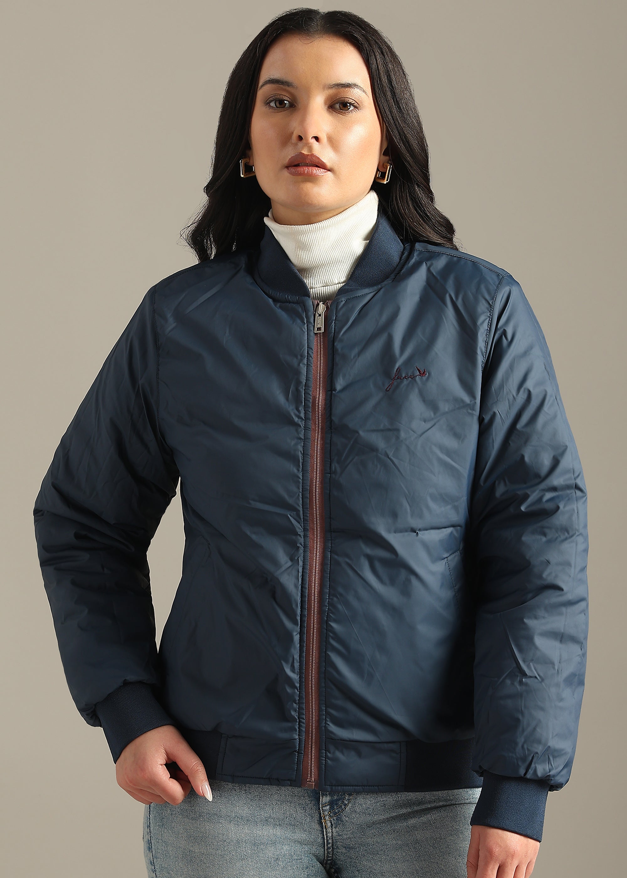 WINE SOLID REVERSIBLE TRENDY FULL SLEEVE JACKET