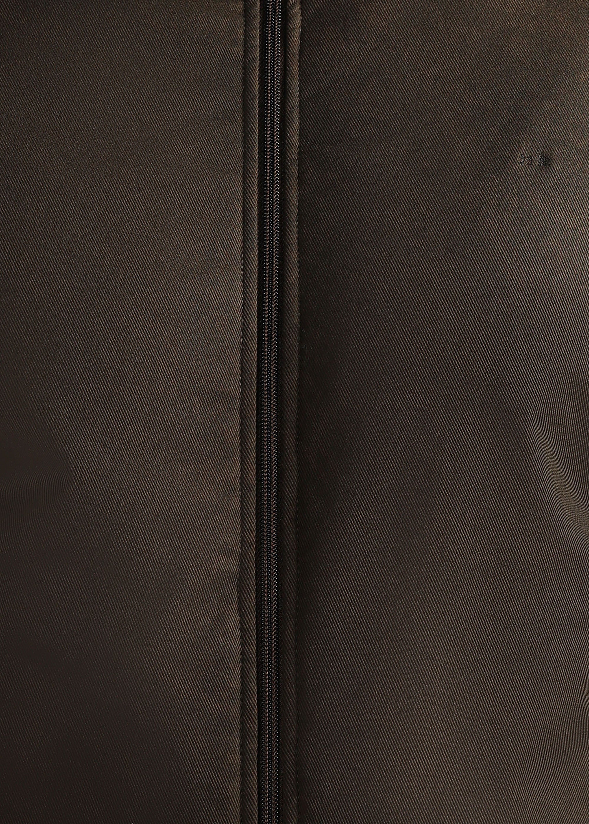 BROWN SOLID REVERSIBLE TEXTURED FULL SLEEVE JACKET