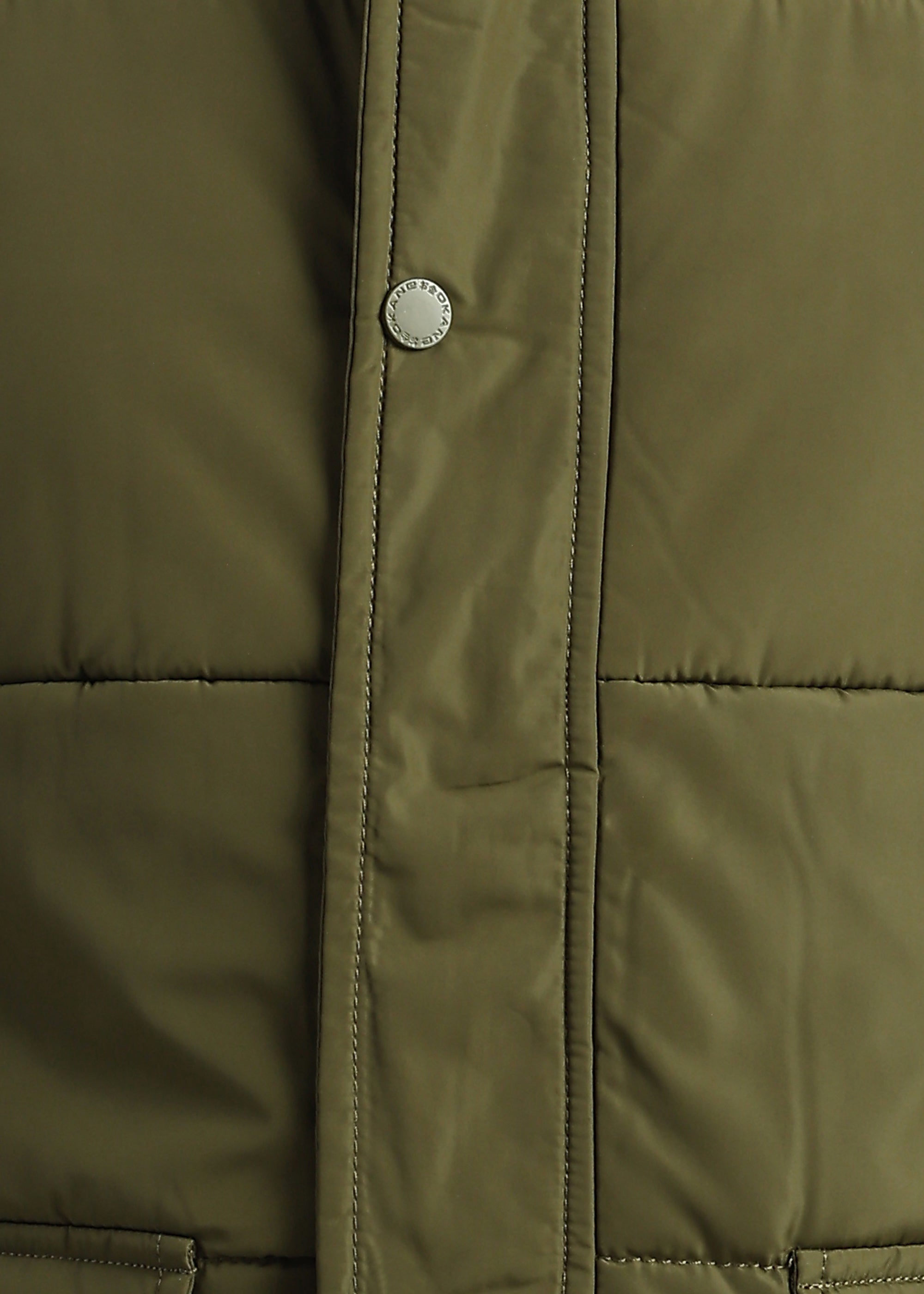 OLIVE SOLID POLYESTER CARGO CHESTER GILET
