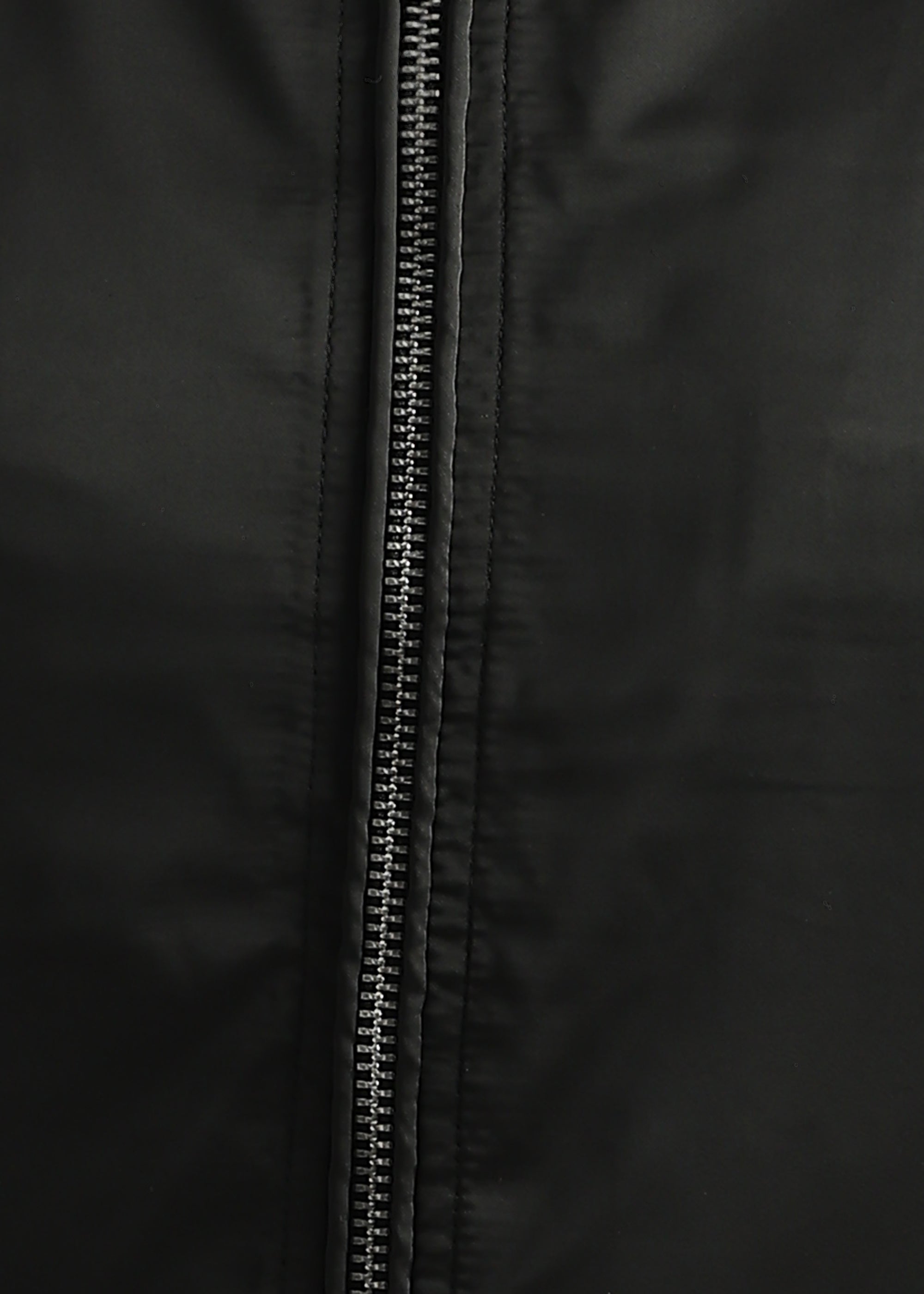 BLACK SATIN BOMBER FULL SLEEVE JACKET