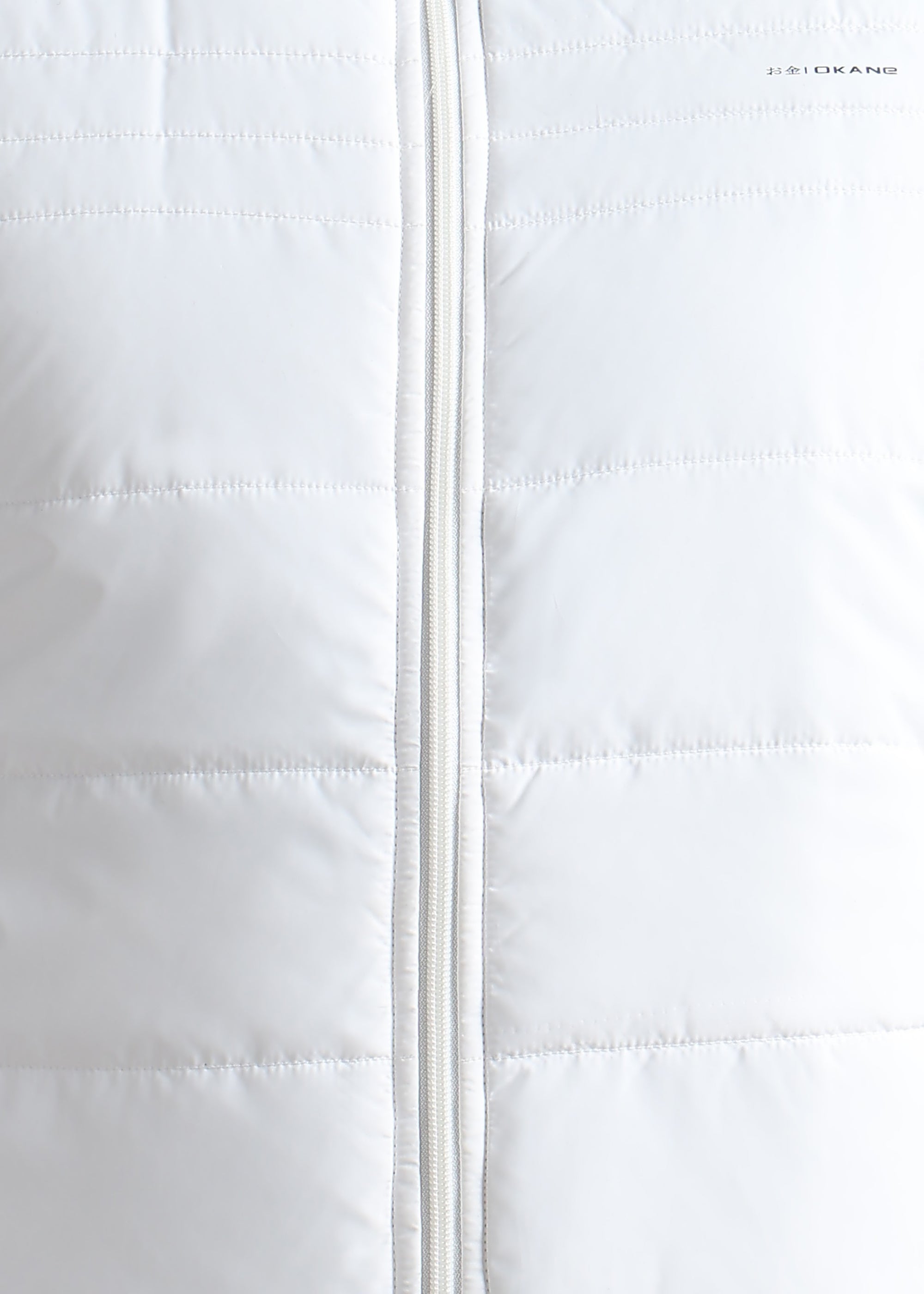 WHITE SOLID NYON FULL SLEEVE REVERSIBLE PUFFER JACKET