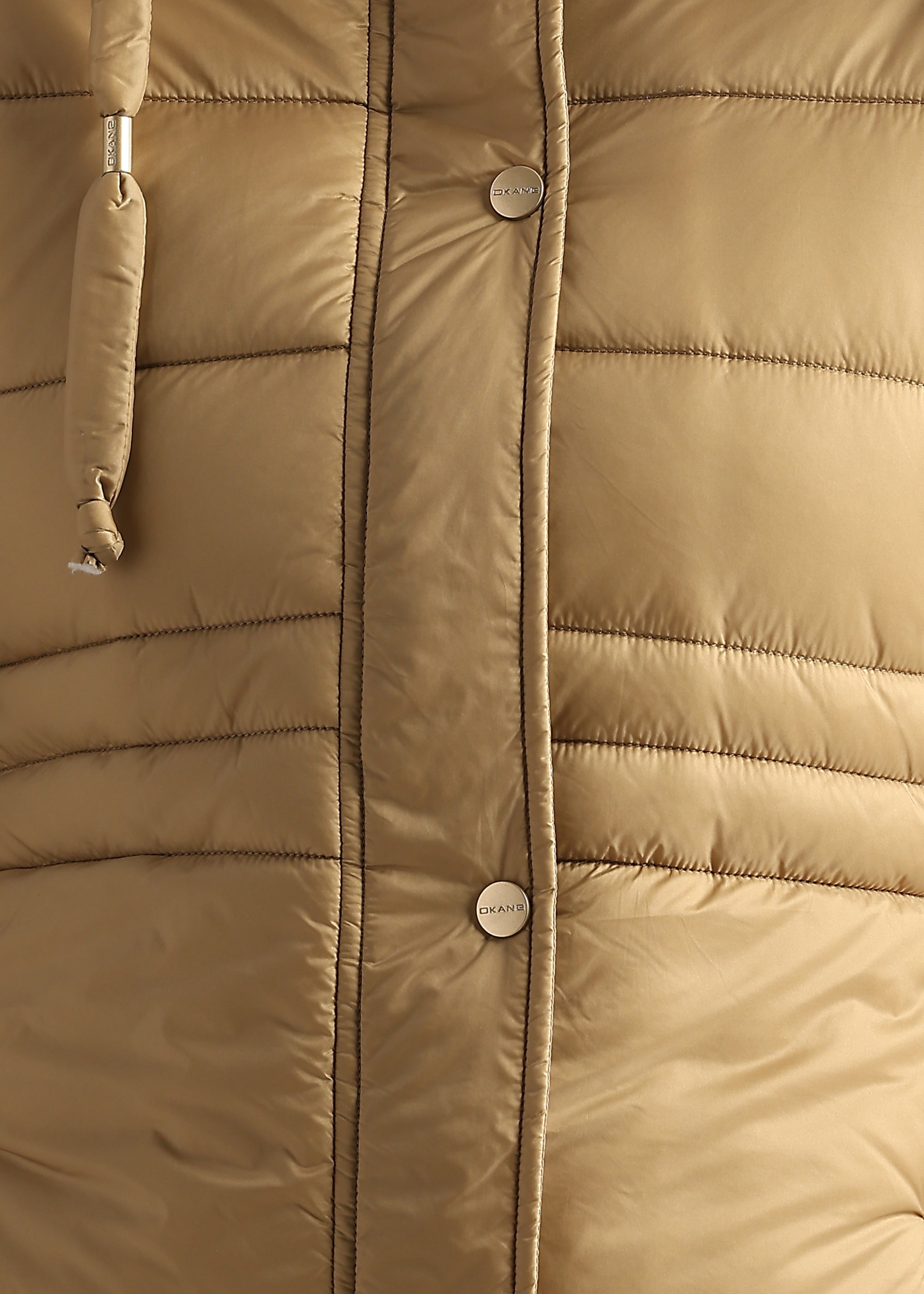 CREAM SOLID NYLON LONG SKI FULL SLEEVE JACKET